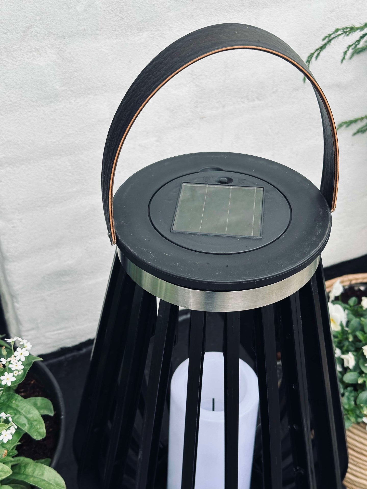 Laterne Solar schwarz XL
