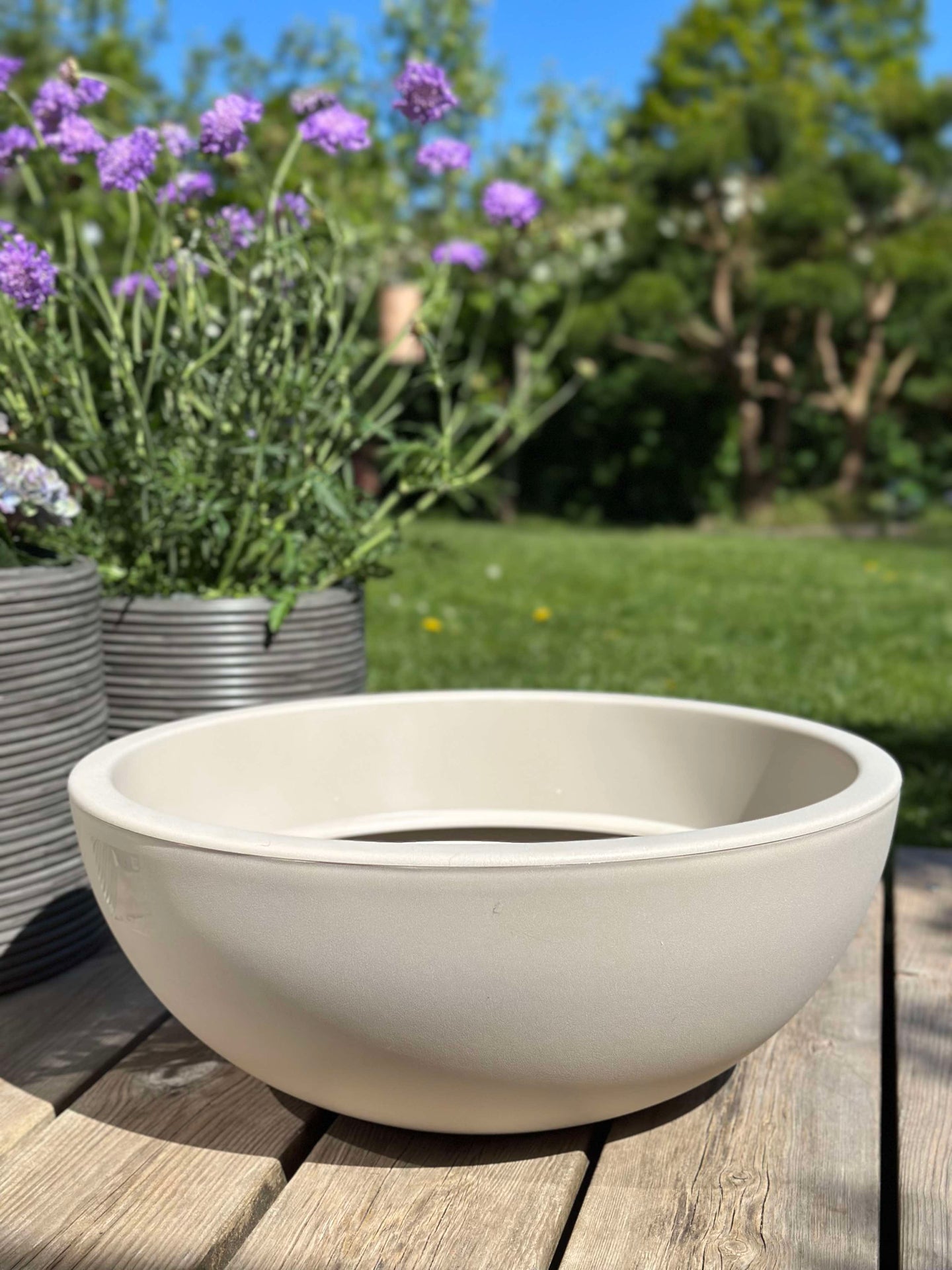Spiegelbecken aus Recycling-Kunststoff - Sand
