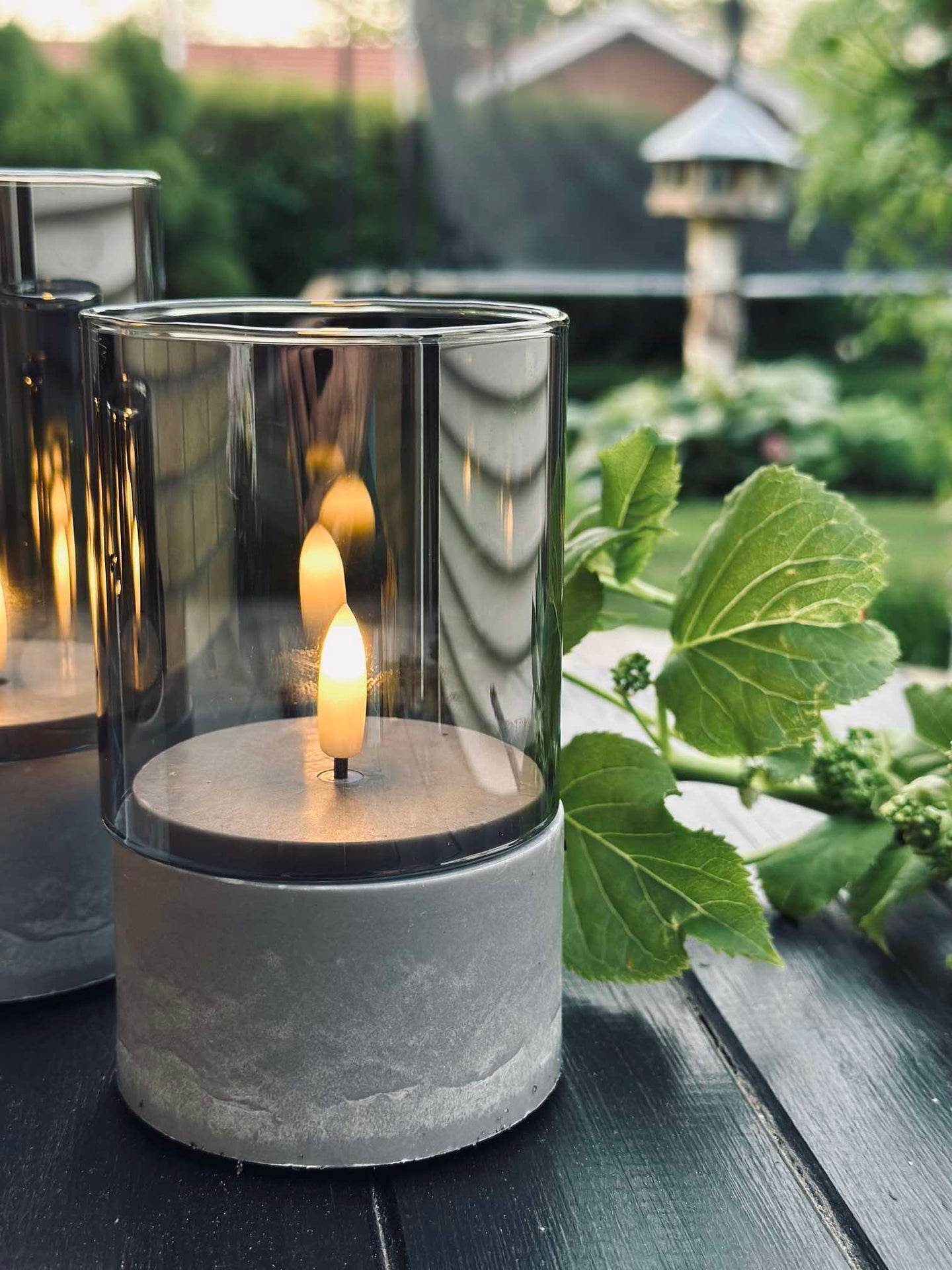 LED GREY Zylinder Set mit 3 Stk - Zugelassen für Innen und Außen