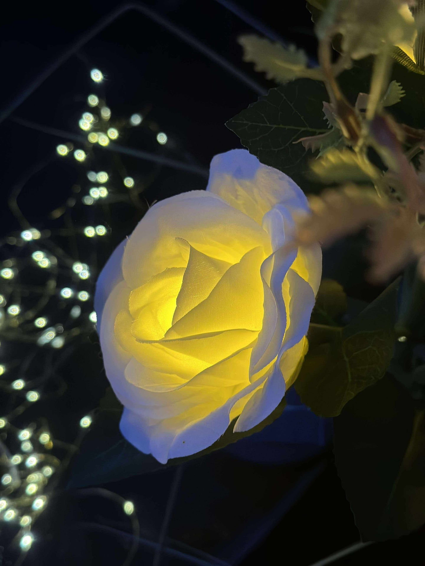 Rose mit Solarzellen - Weiß