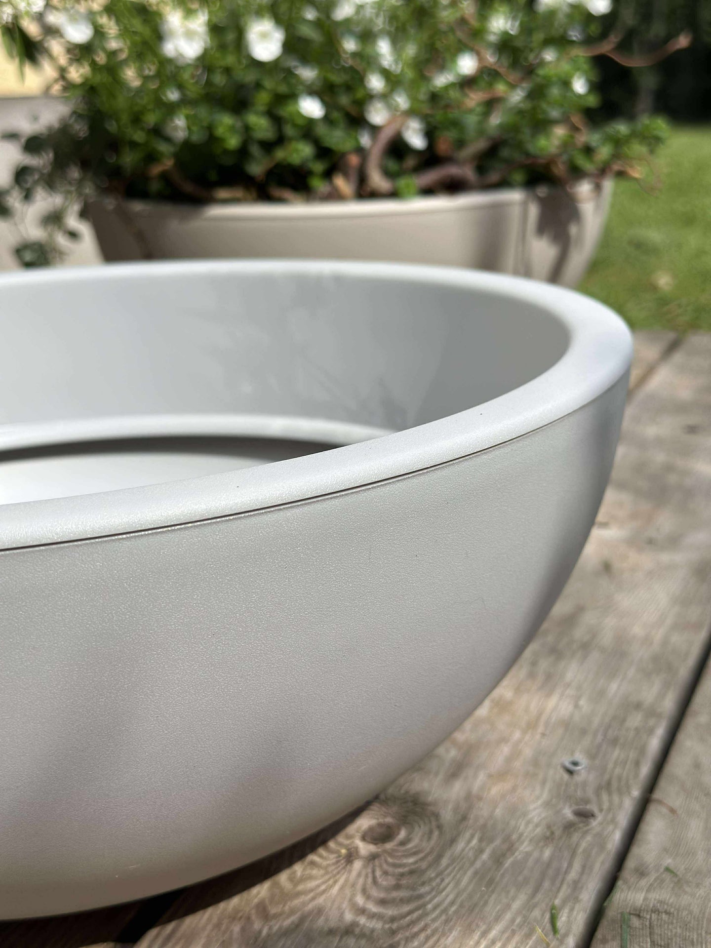 Spiegelbecken aus Recycling-Kunststoff - Stone Grey