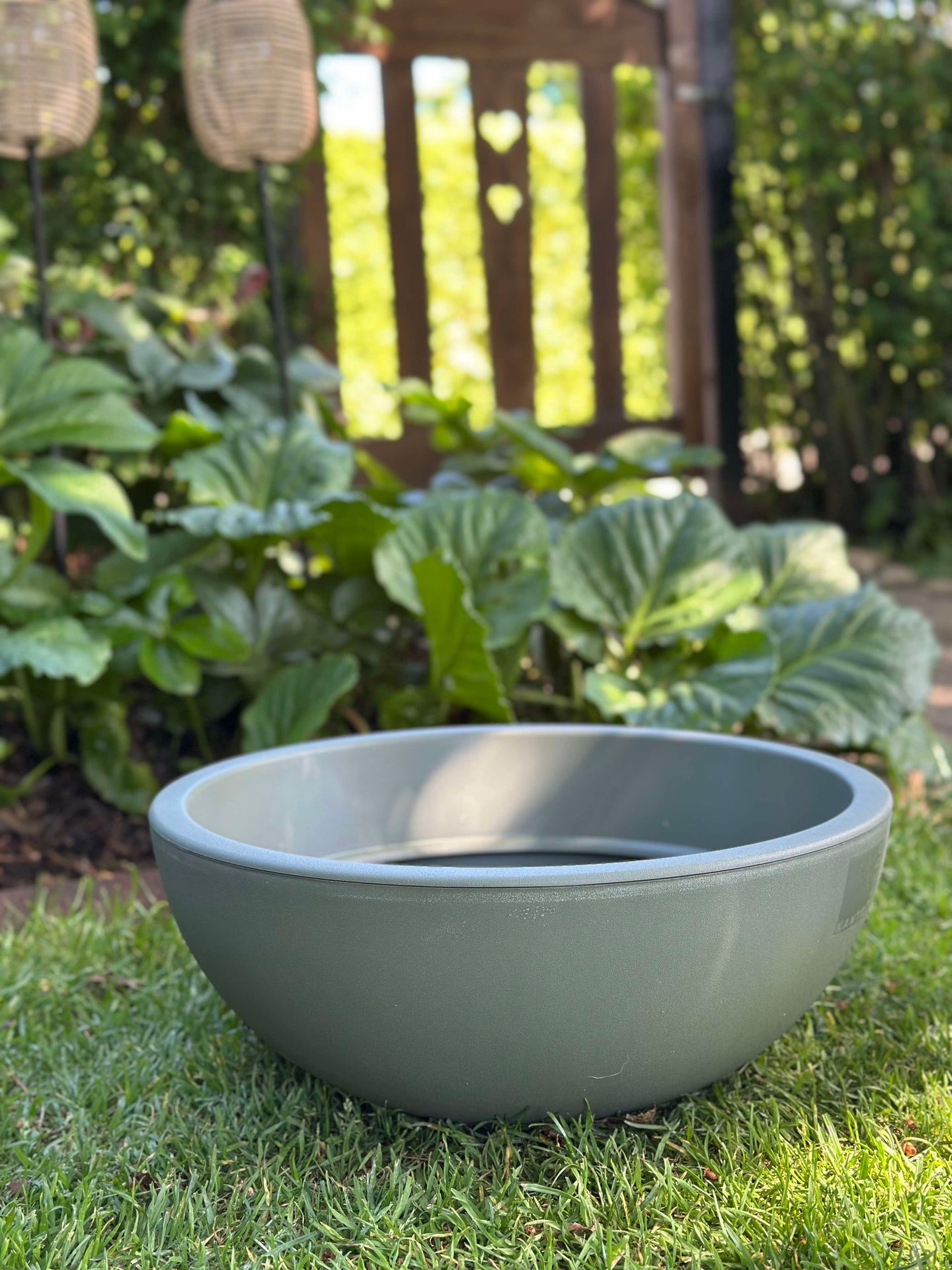 Spiegelbecken / Schale Ø 40 cm - Recycling Grün