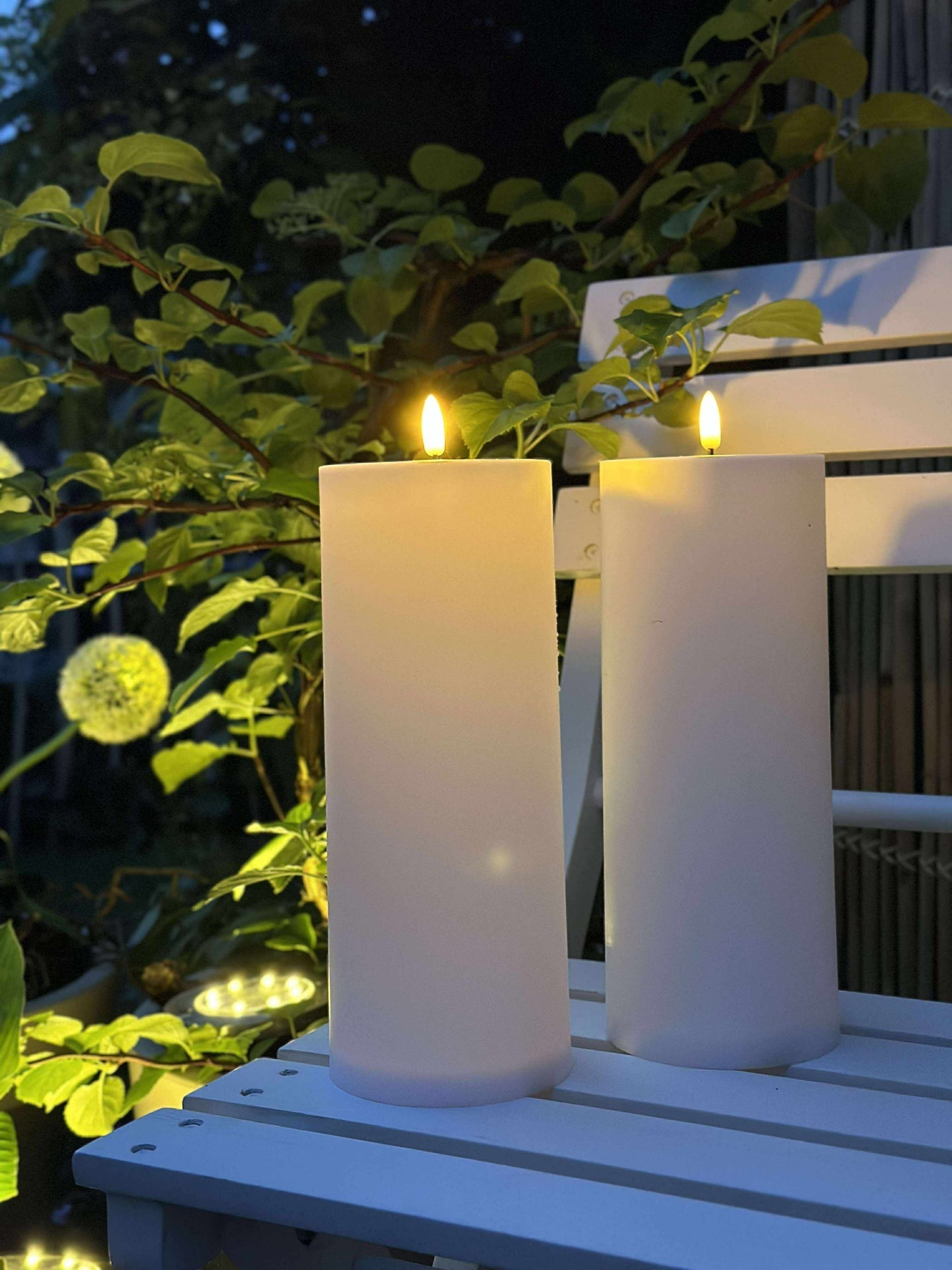 LED Außen XL Blockkerze 35cm