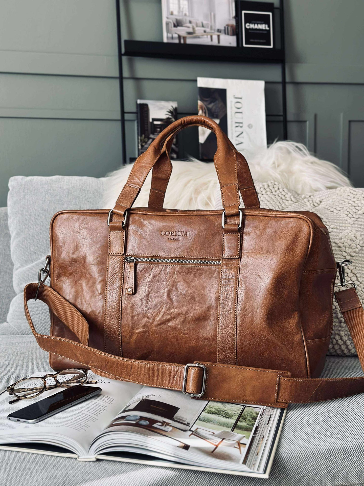 Weekendtasche Brooklyn - Cognac