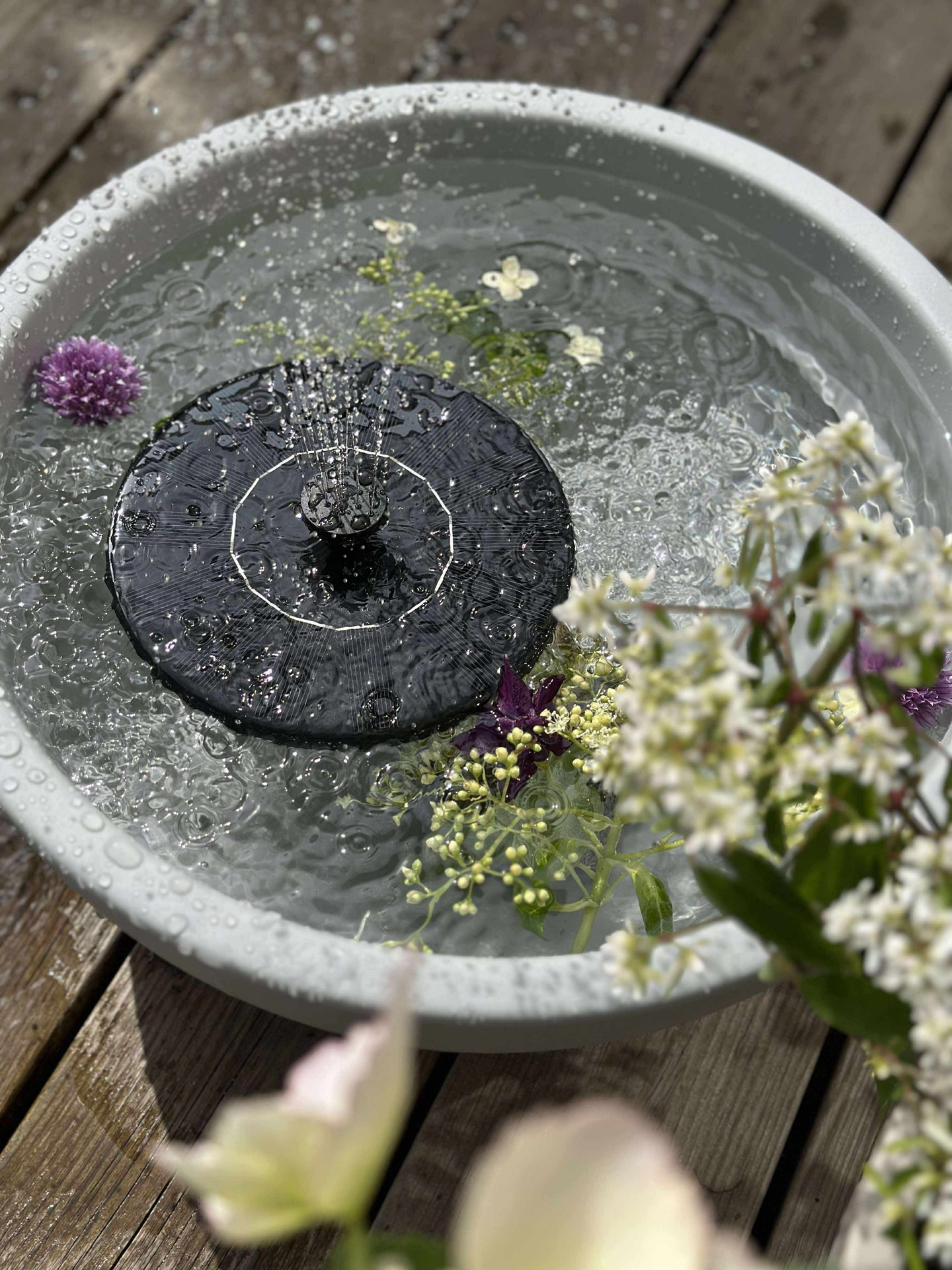 Spiegelbecken aus Recycling-Kunststoff - Stone Grey