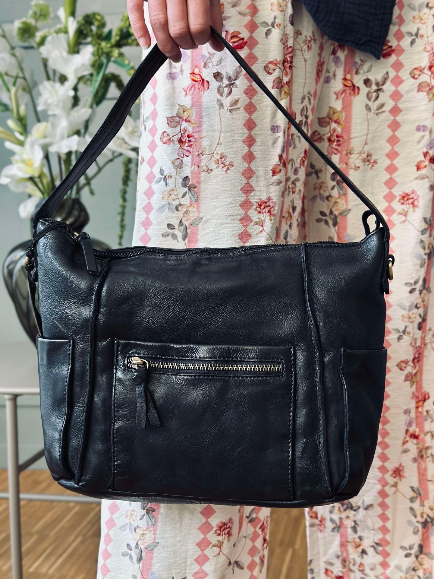 Crossbody Raw Boheme XL – Schwarz