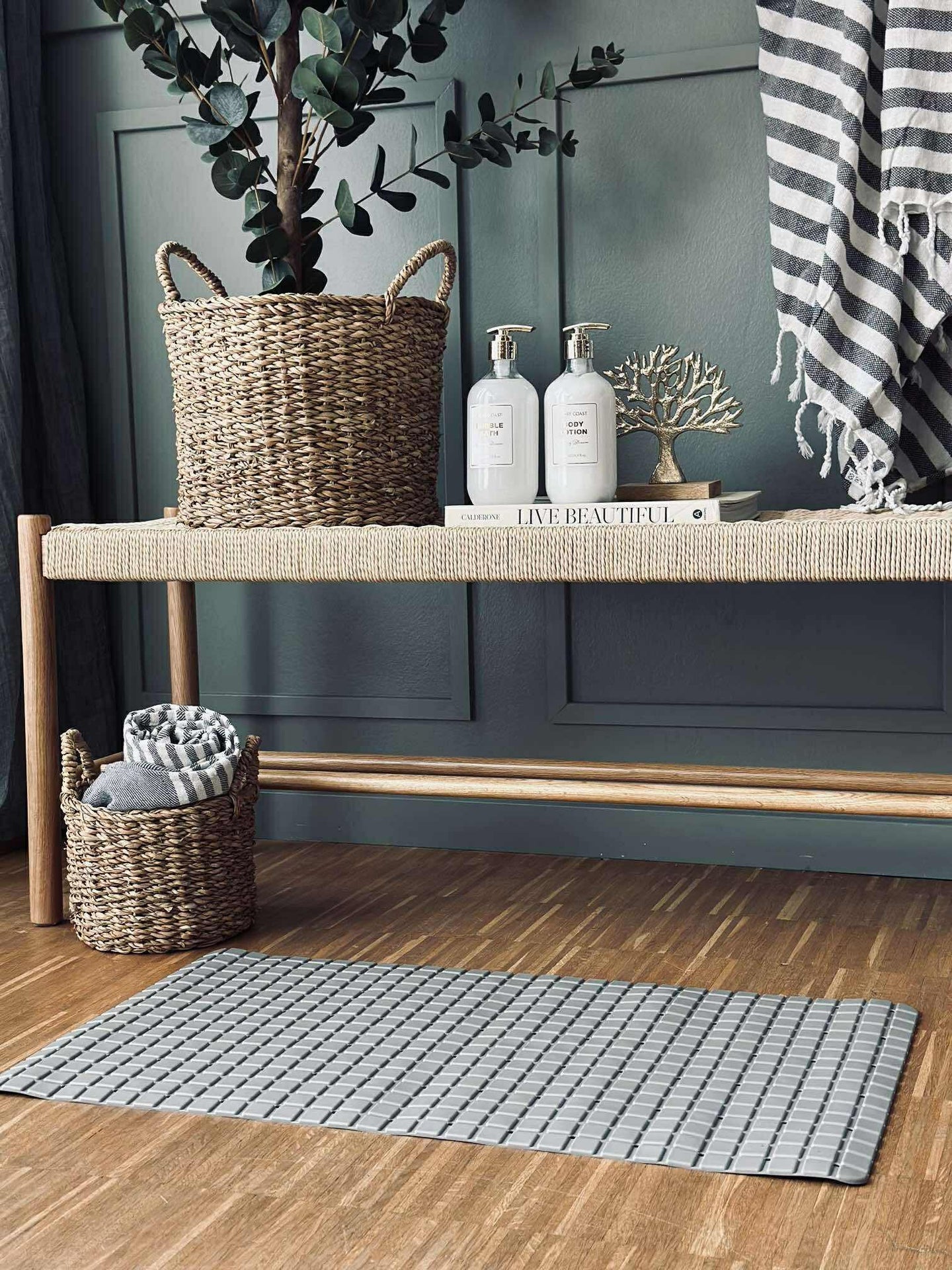 Badematte RUTSCHFEST 69x39 - Grau
