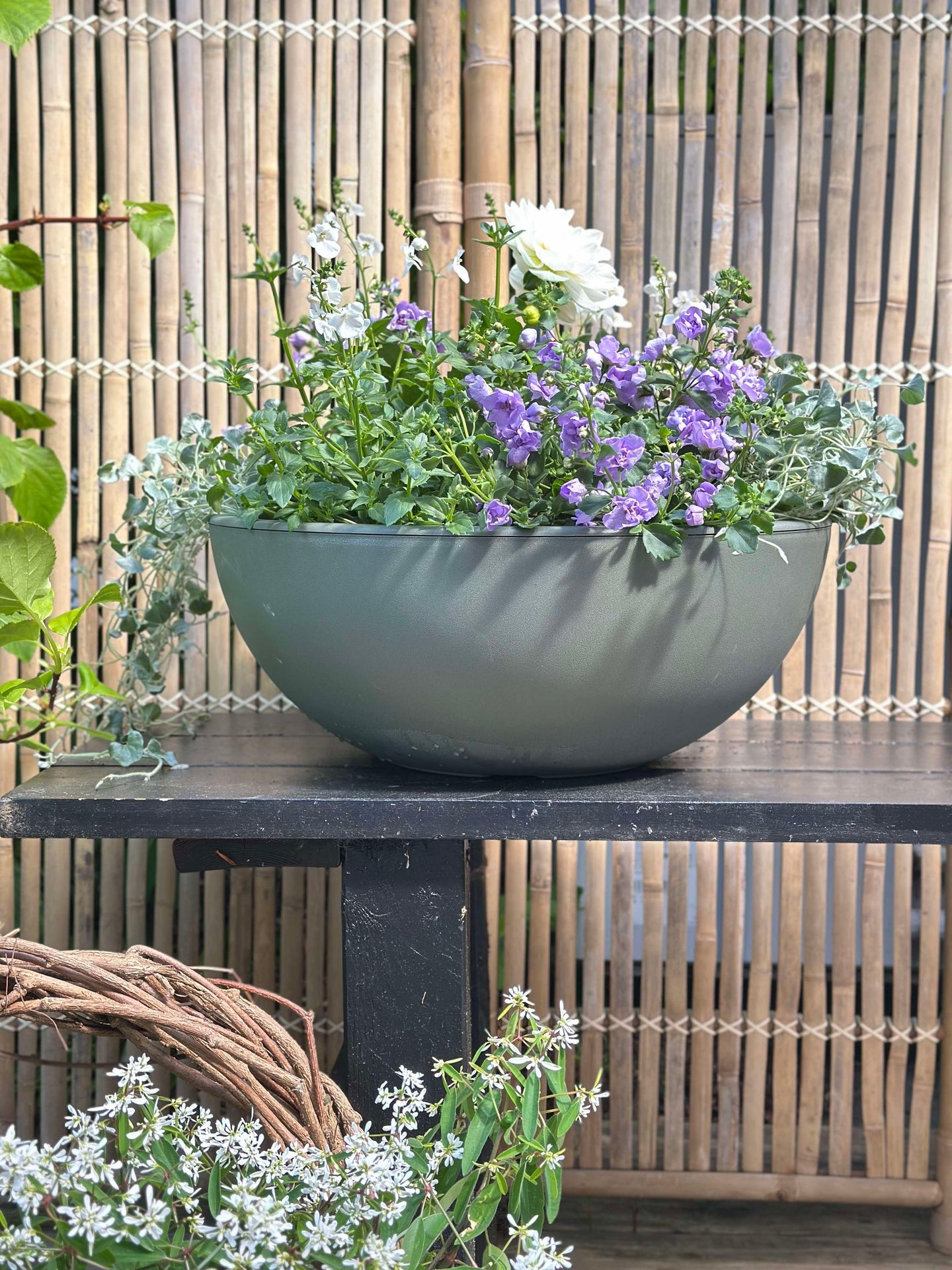 Spiegelbecken / Schale Ø 40 cm - Recycling Grün