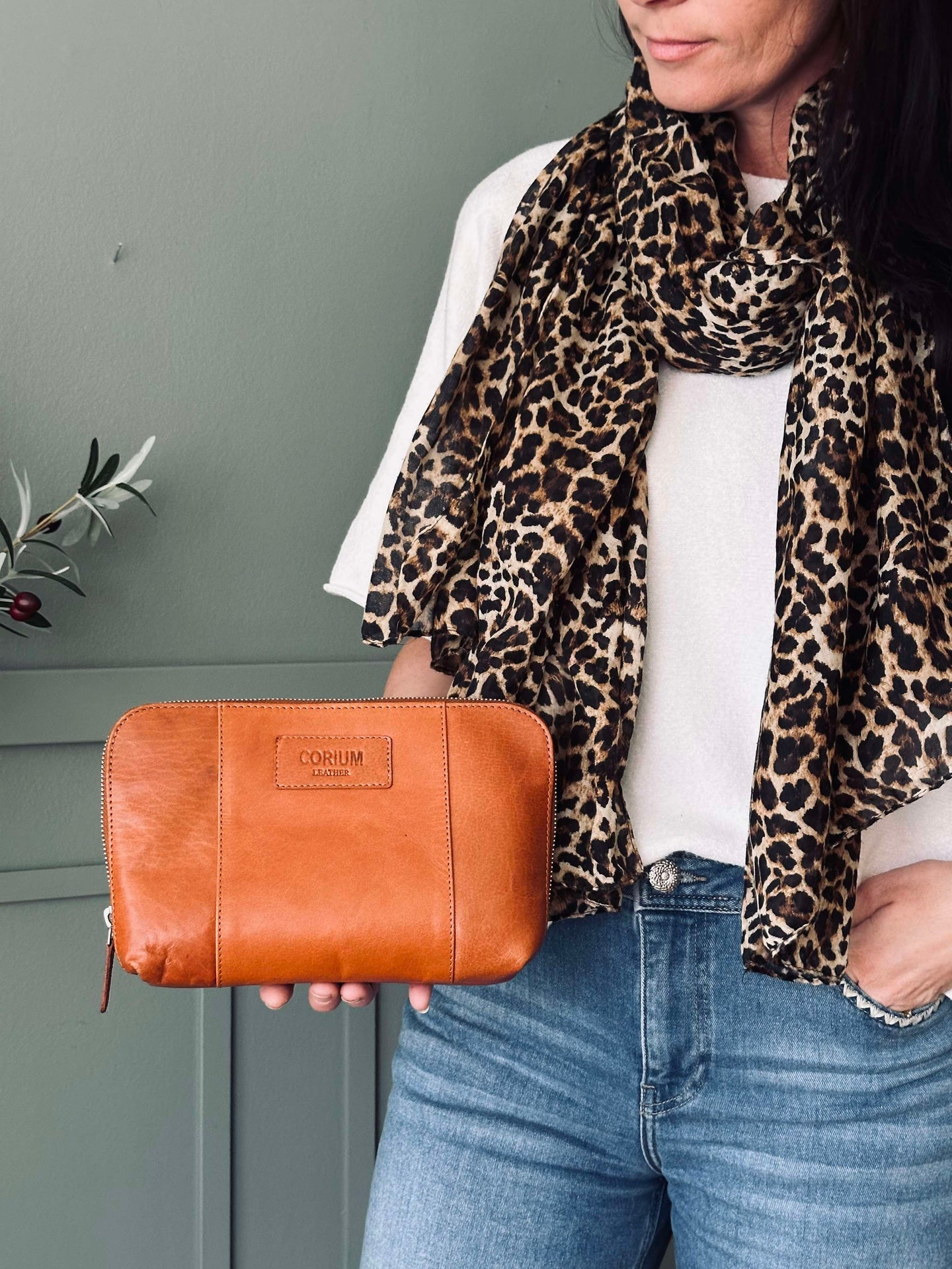 Clutch Minna Cognac