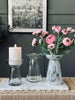 Hyazinthvase mit Blumenrand - Klar