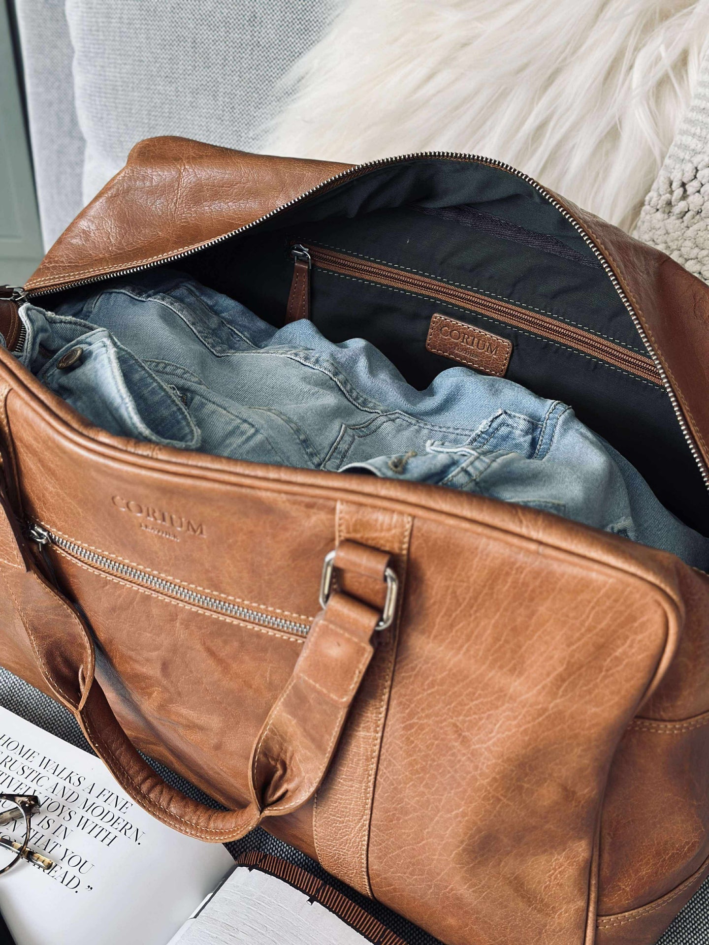 Weekendtasche Brooklyn - Cognac