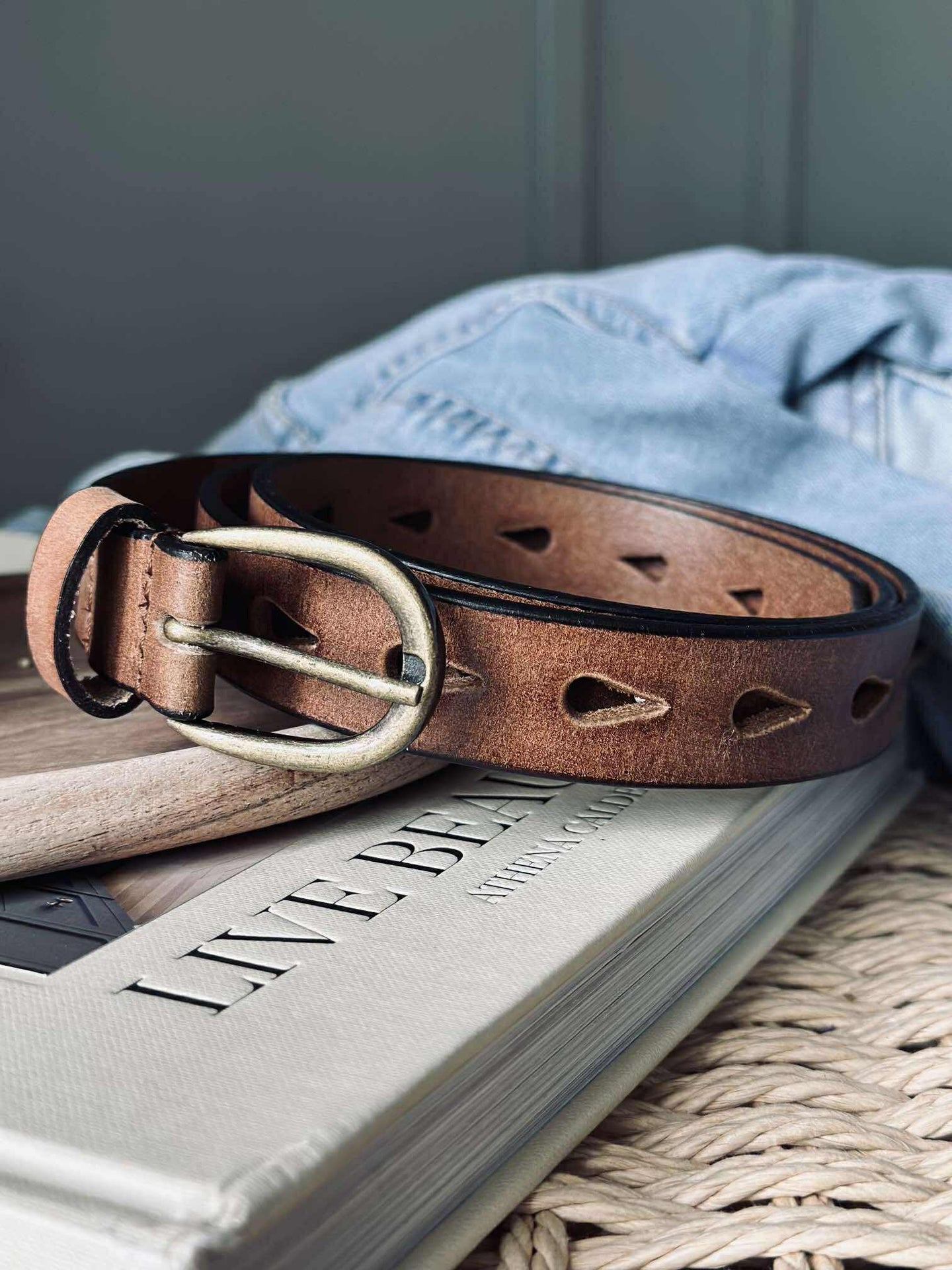 Jeans-Gürtel - Cognac