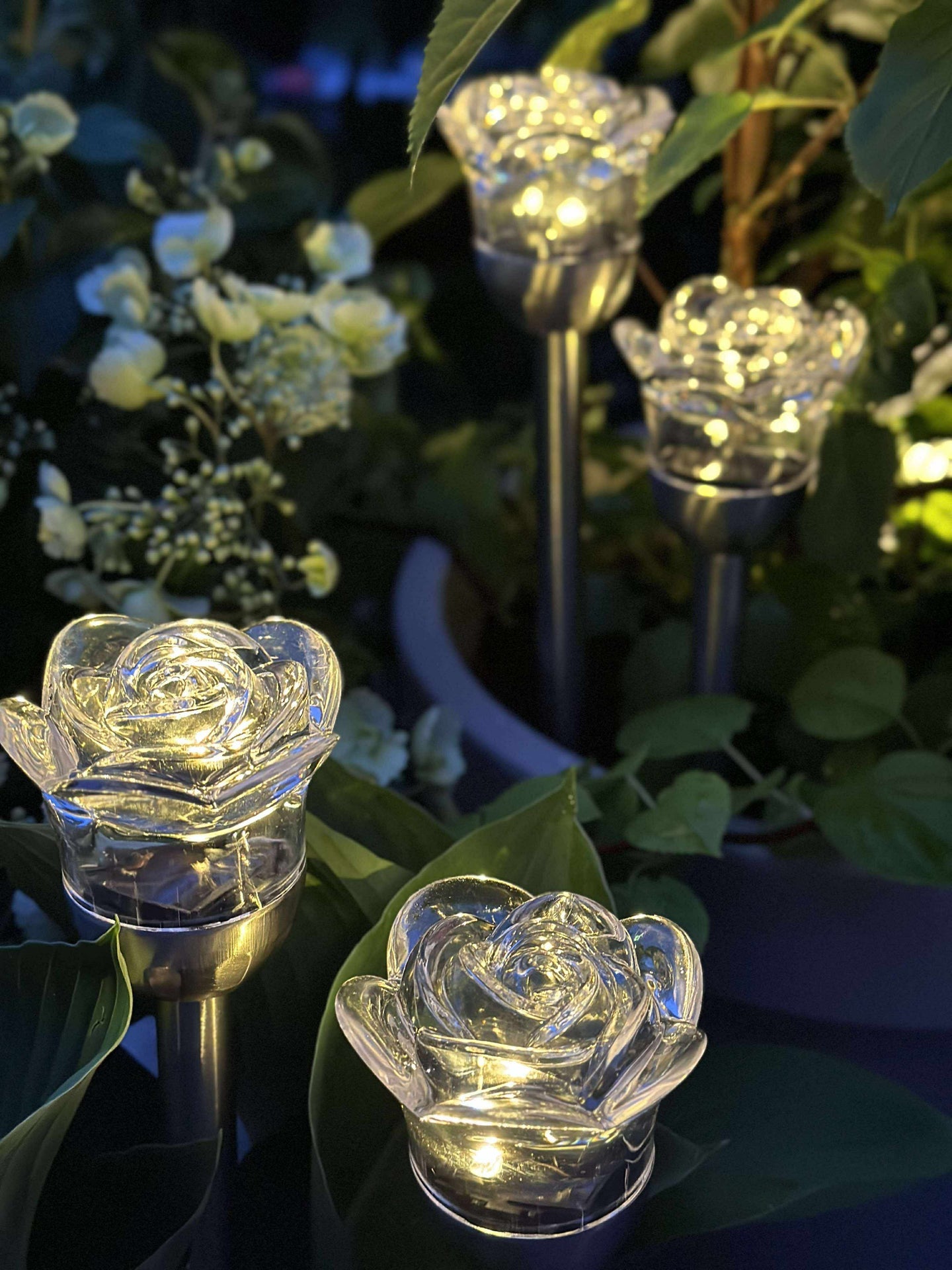 Fackel mit Solarzellen FLOWER – Set mit 4 Stück