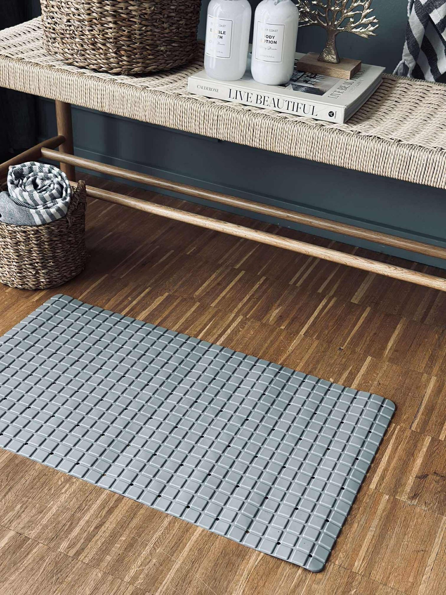 Badematte RUTSCHFEST 69x39 - Grau