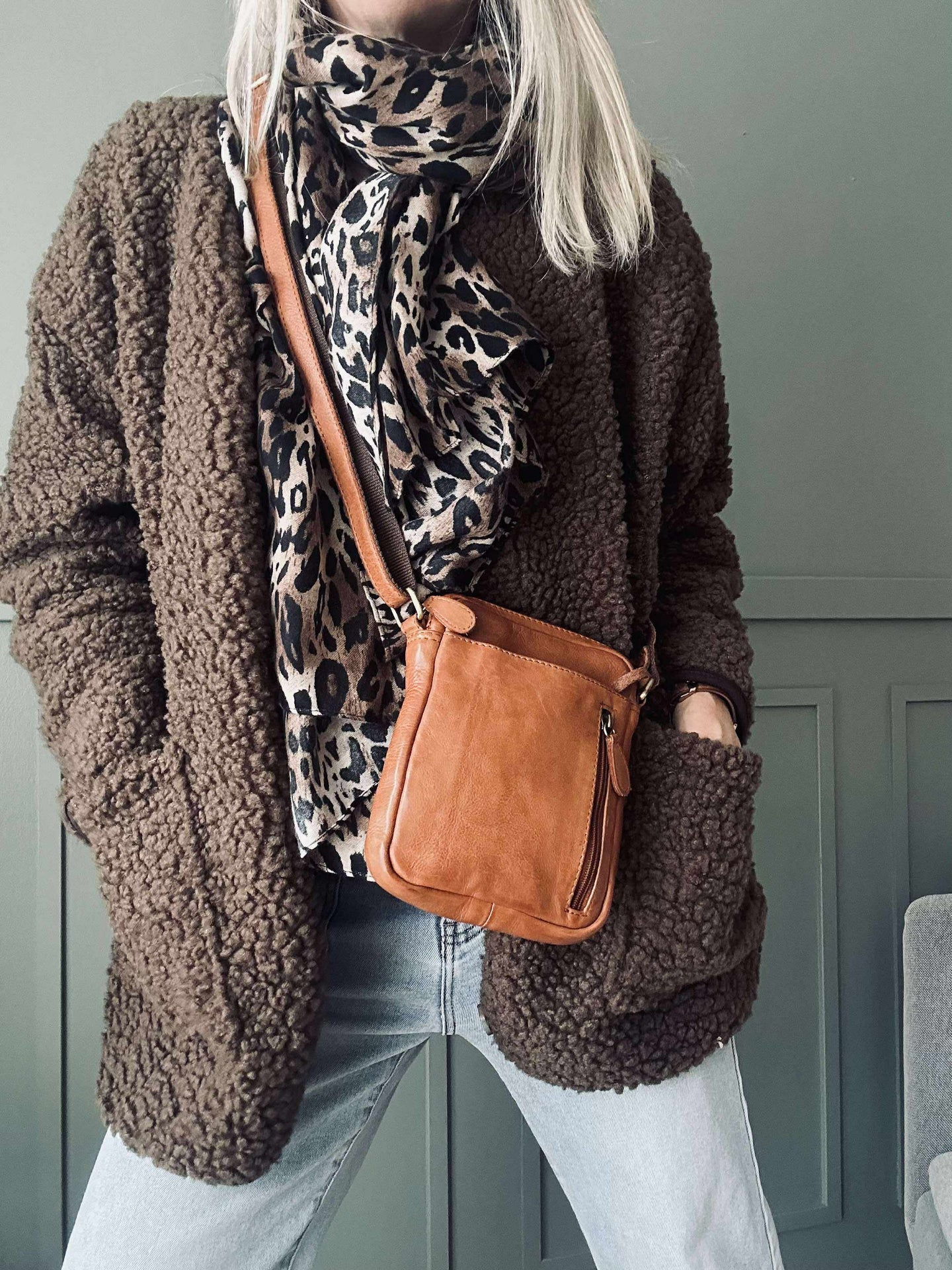 Crossover Handytasche - Cognac