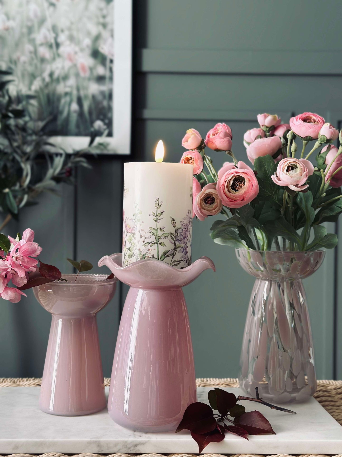 Hyazinthvase Milla - Rosa
