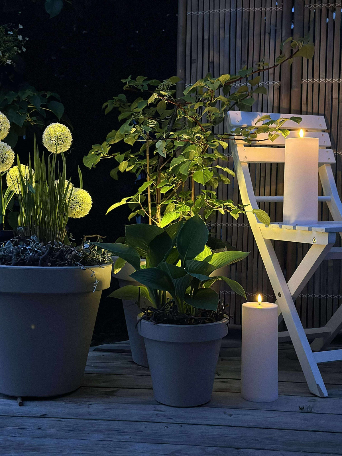 LED Außen XL Blockkerze 30cm