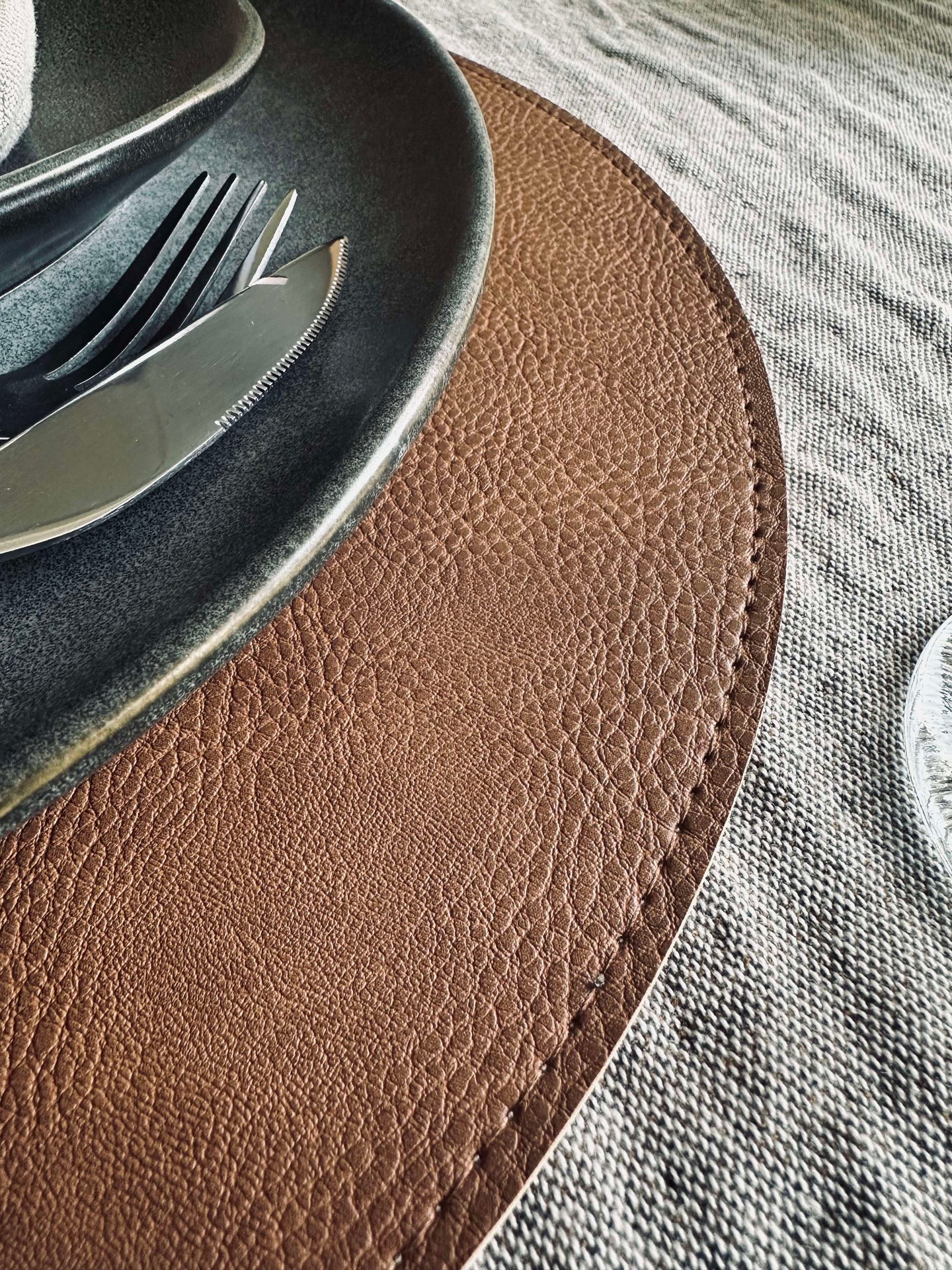 Wendbares Tischset - Tobacco/Sand