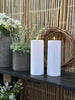 Außen-XL-LED-Stumpenkerzen H 25 cm - Set mit 2 Stk inkl. Fernbedienung