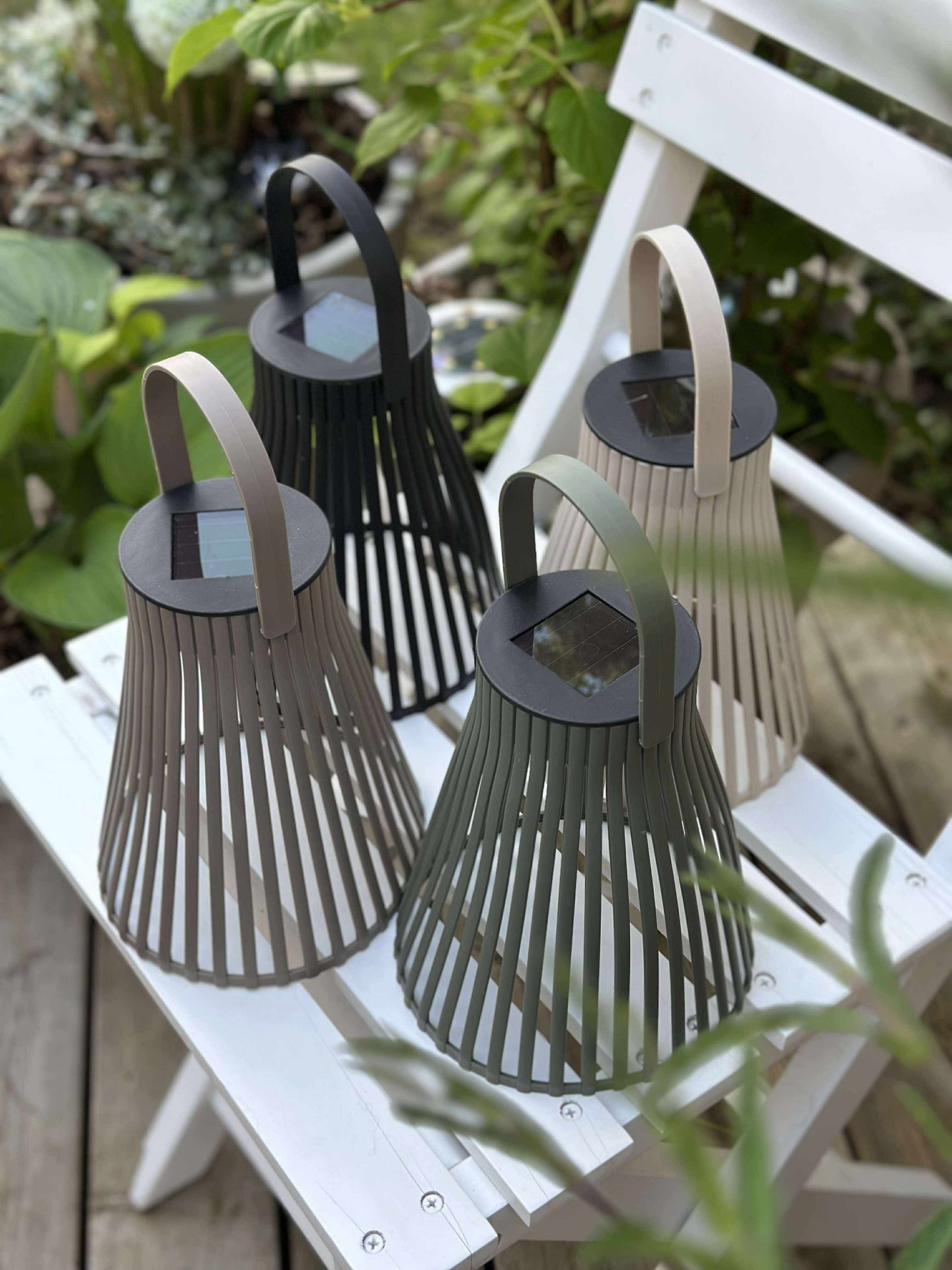 Laterne mit Solarzellen 18 cm - verschiedene Farboptionen
