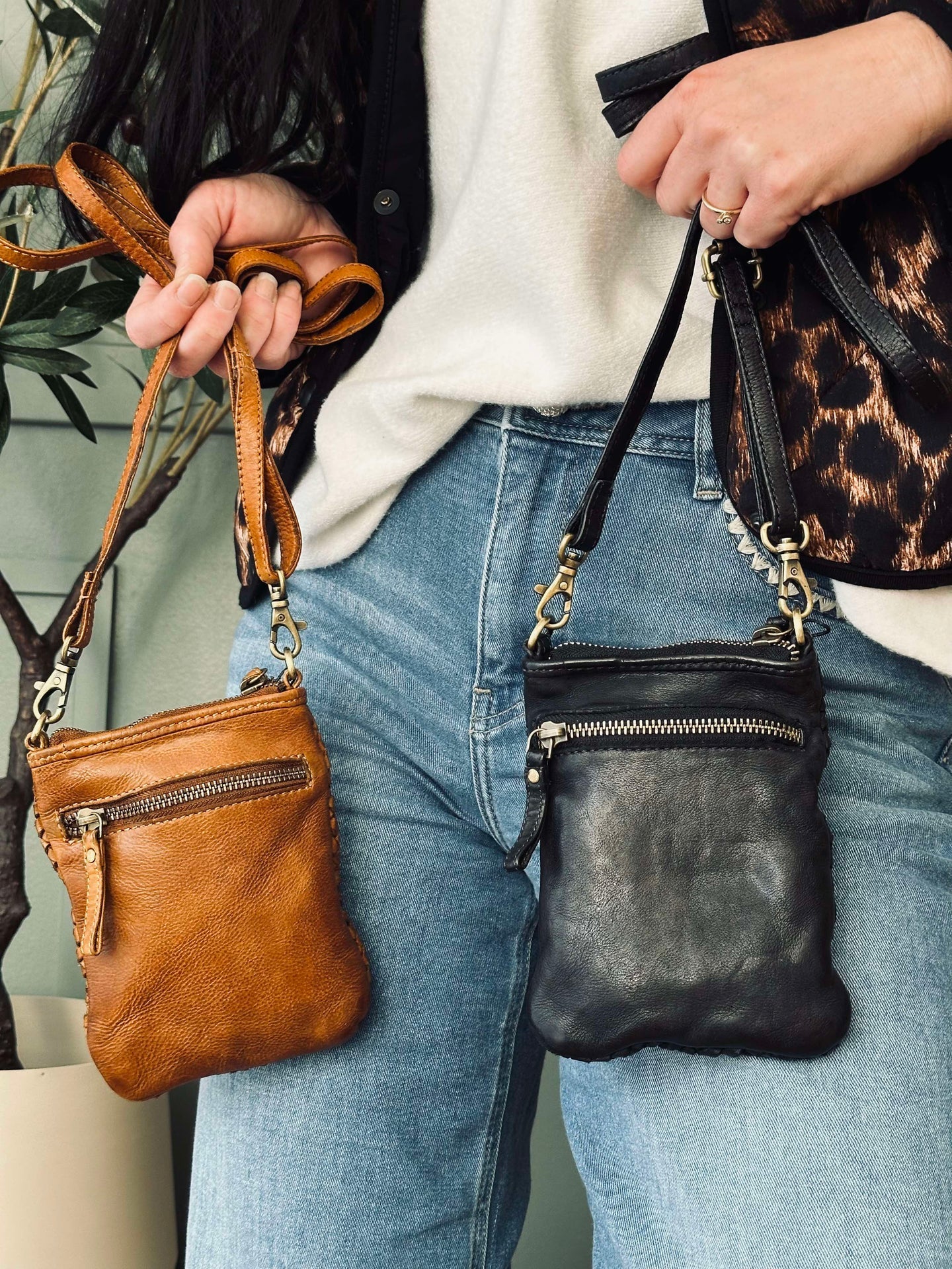 Crossover-Handytasche - Miriam Cognac