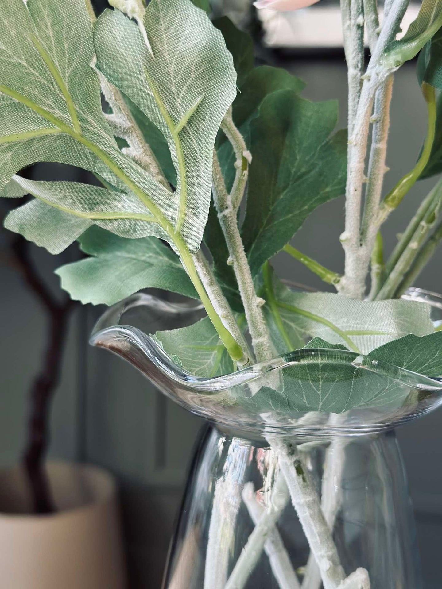 Hyazinthvase mit Blumenrand - Klar