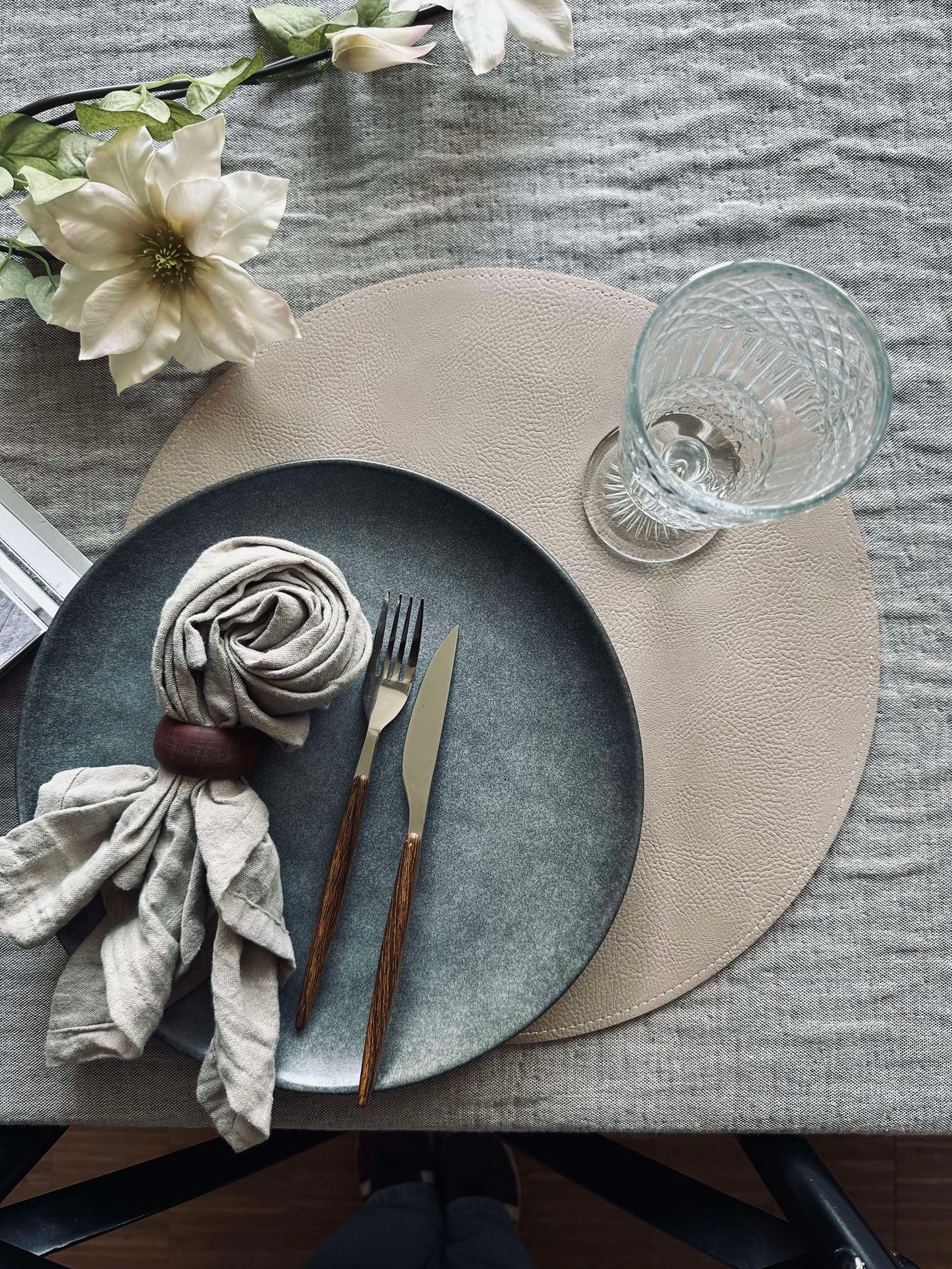 Wendbares Tischset - Tobacco/Sand