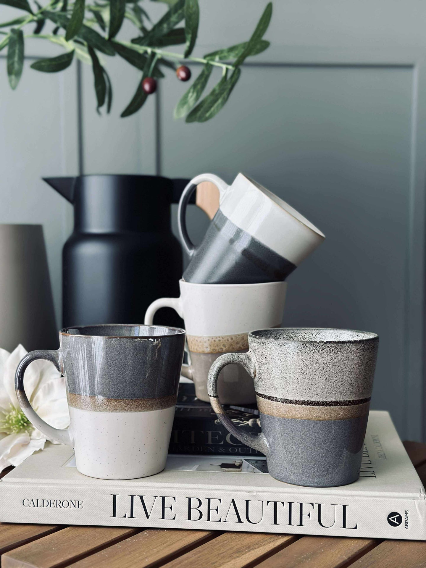 Becher GINA Steingut - Colormix