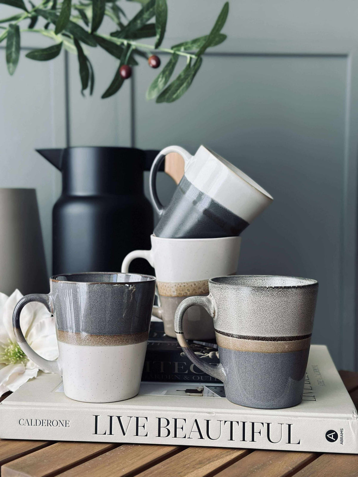 Becher GINA Steingut - Colormix