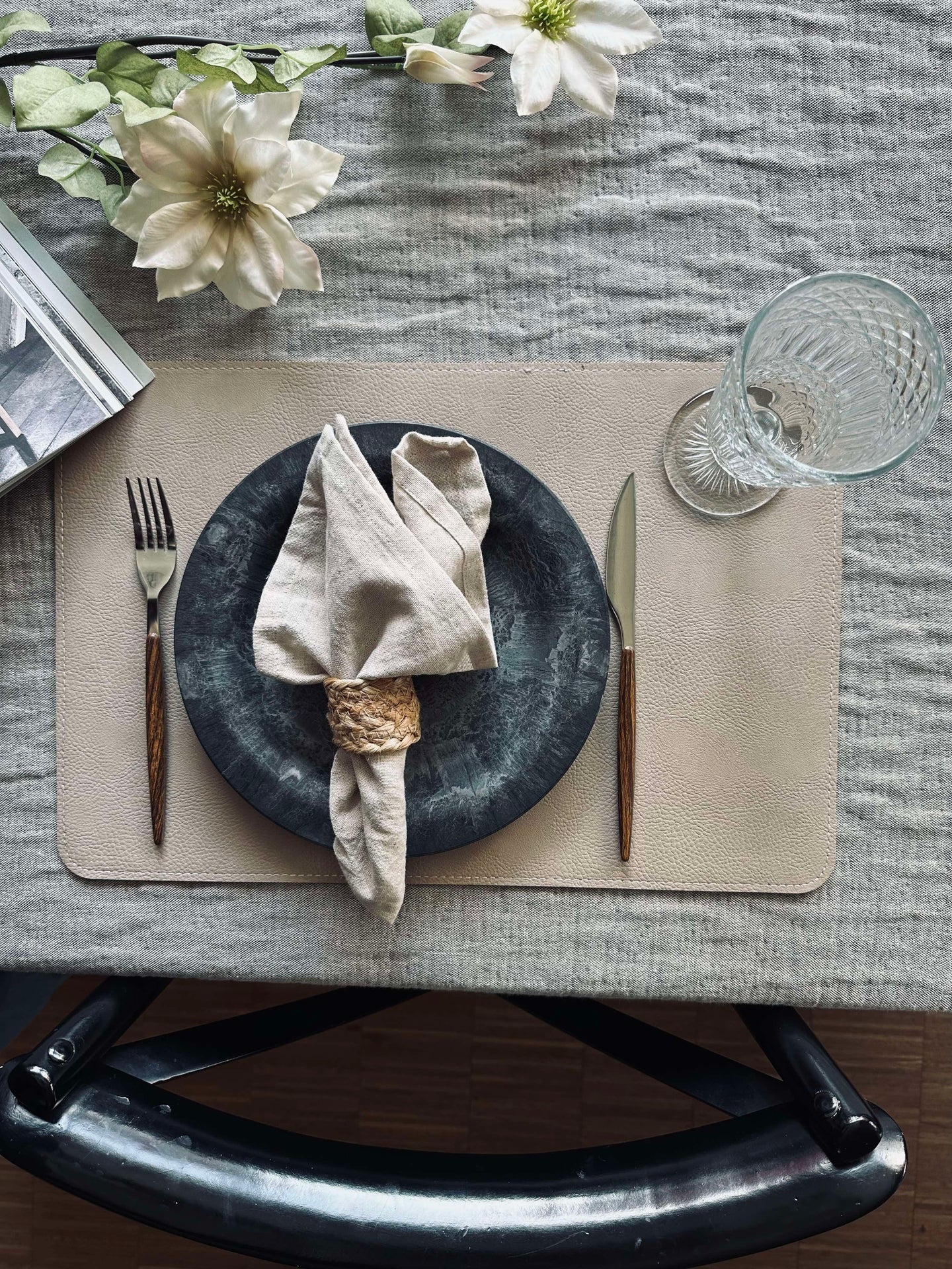 Wendbares Platzset - Tabak / Sand 30x45cm