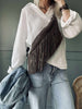 Bauchtasche mit Fransen - Deer Brown