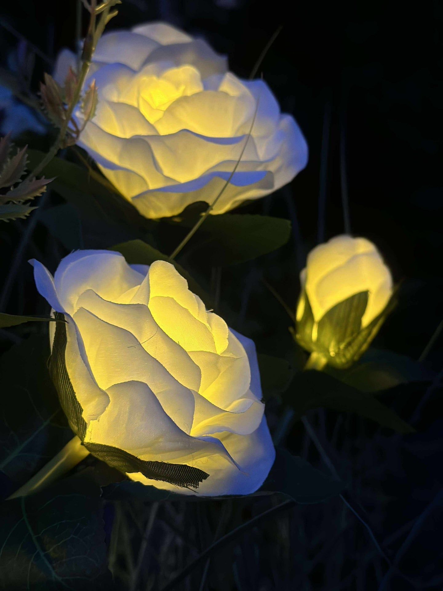 Rose mit Solarzellen - Weiß