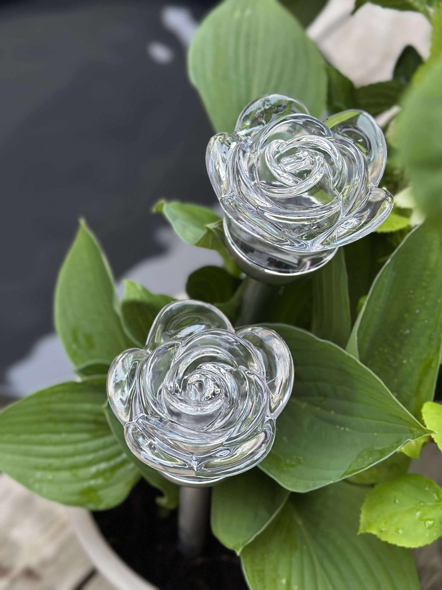 Fackel mit Solarzellen FLOWER – Set mit 4 Stück
