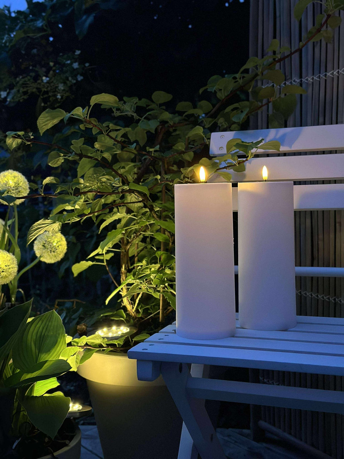 LED Außen XL Blockkerze 30cm