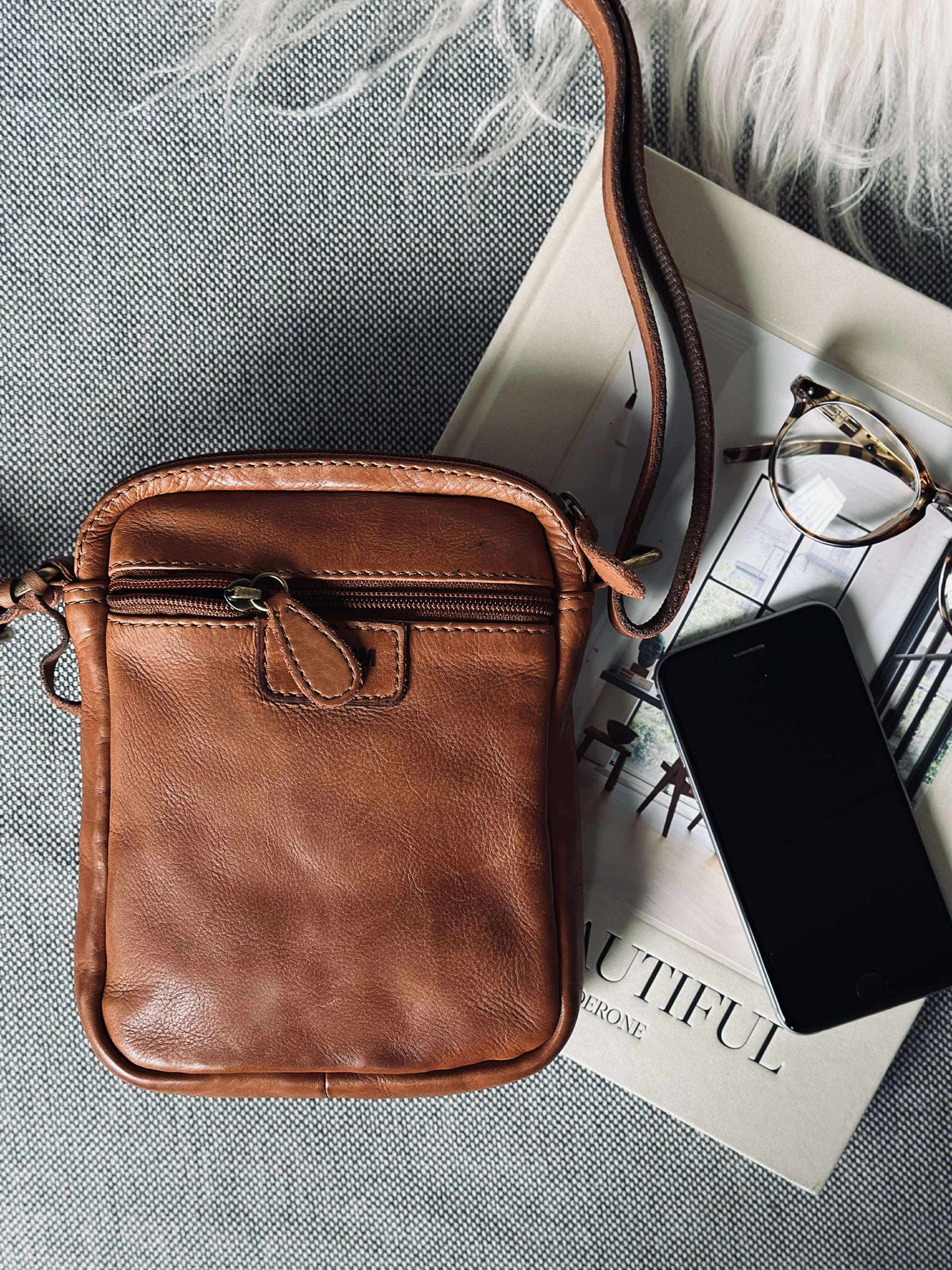 Crossover Handytasche - Cognac