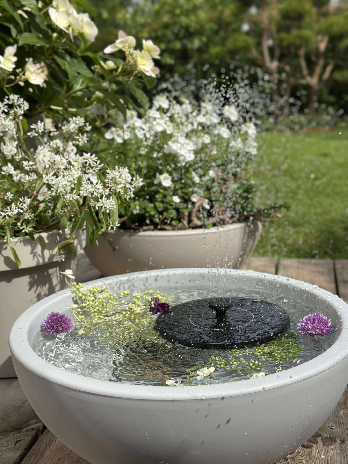 Spiegelbecken aus Recycling-Kunststoff - Stone Grey