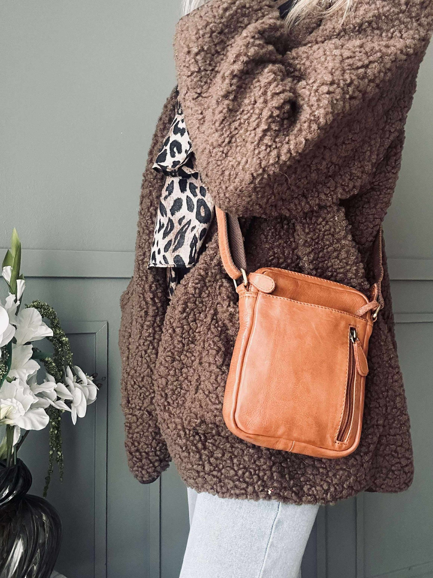 Crossover Handytasche - Cognac