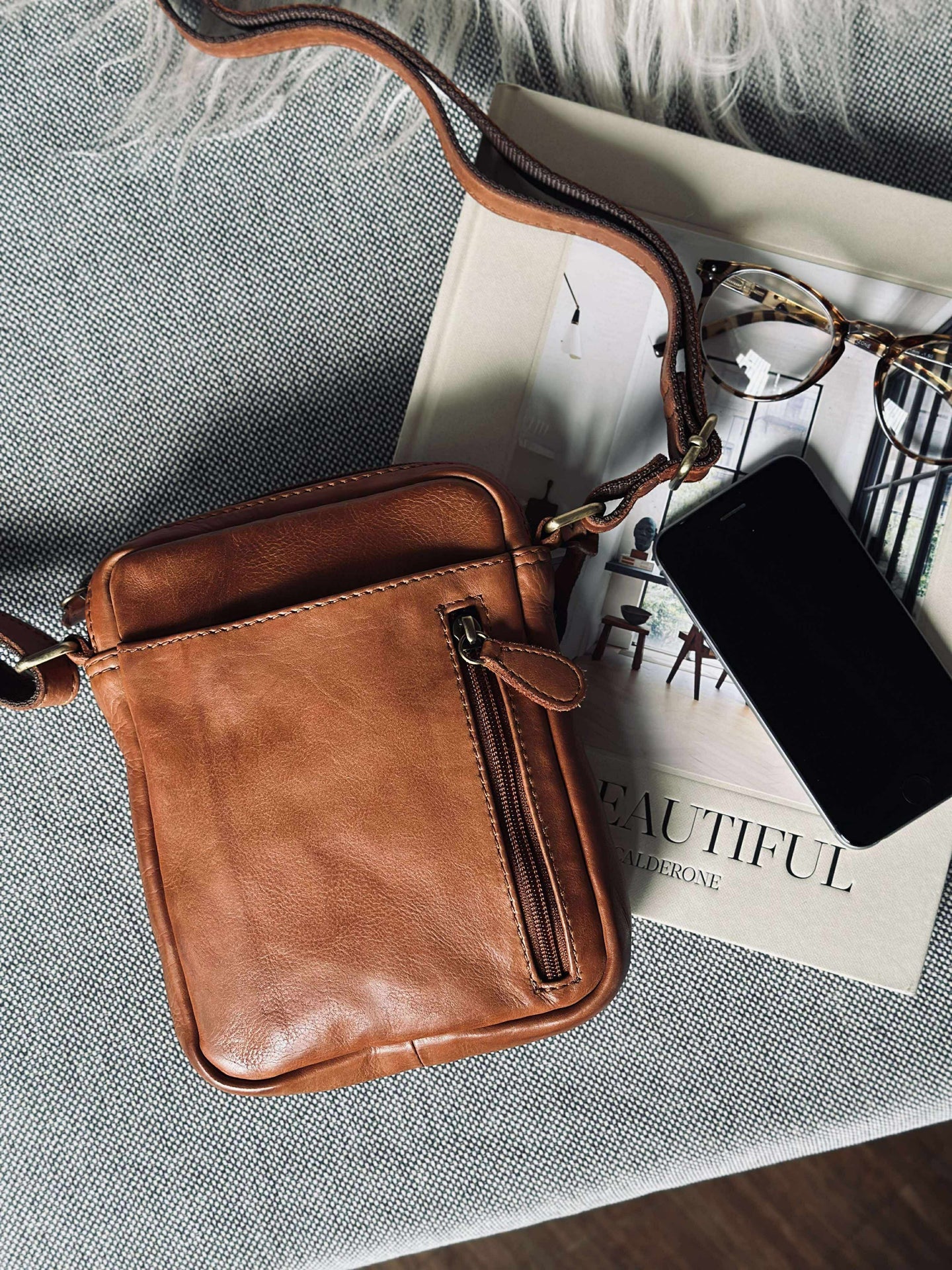 Crossover Handytasche - Cognac