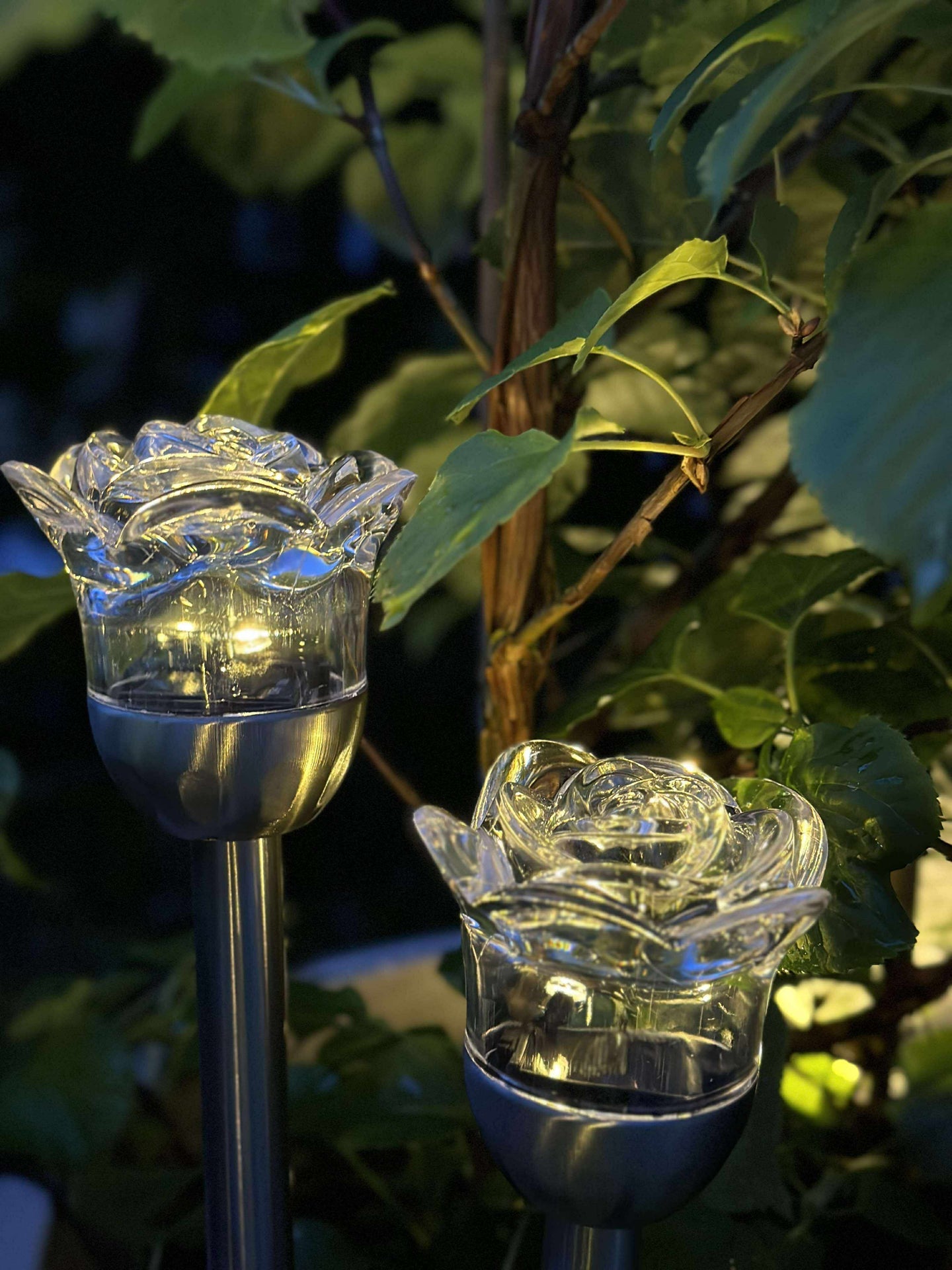 Fackel mit Solarzellen FLOWER – Set mit 4 Stück