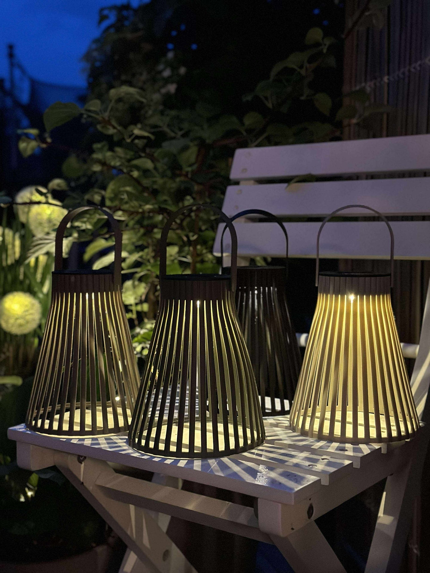 Laterne mit Solarzellen 18 cm - verschiedene Farboptionen
