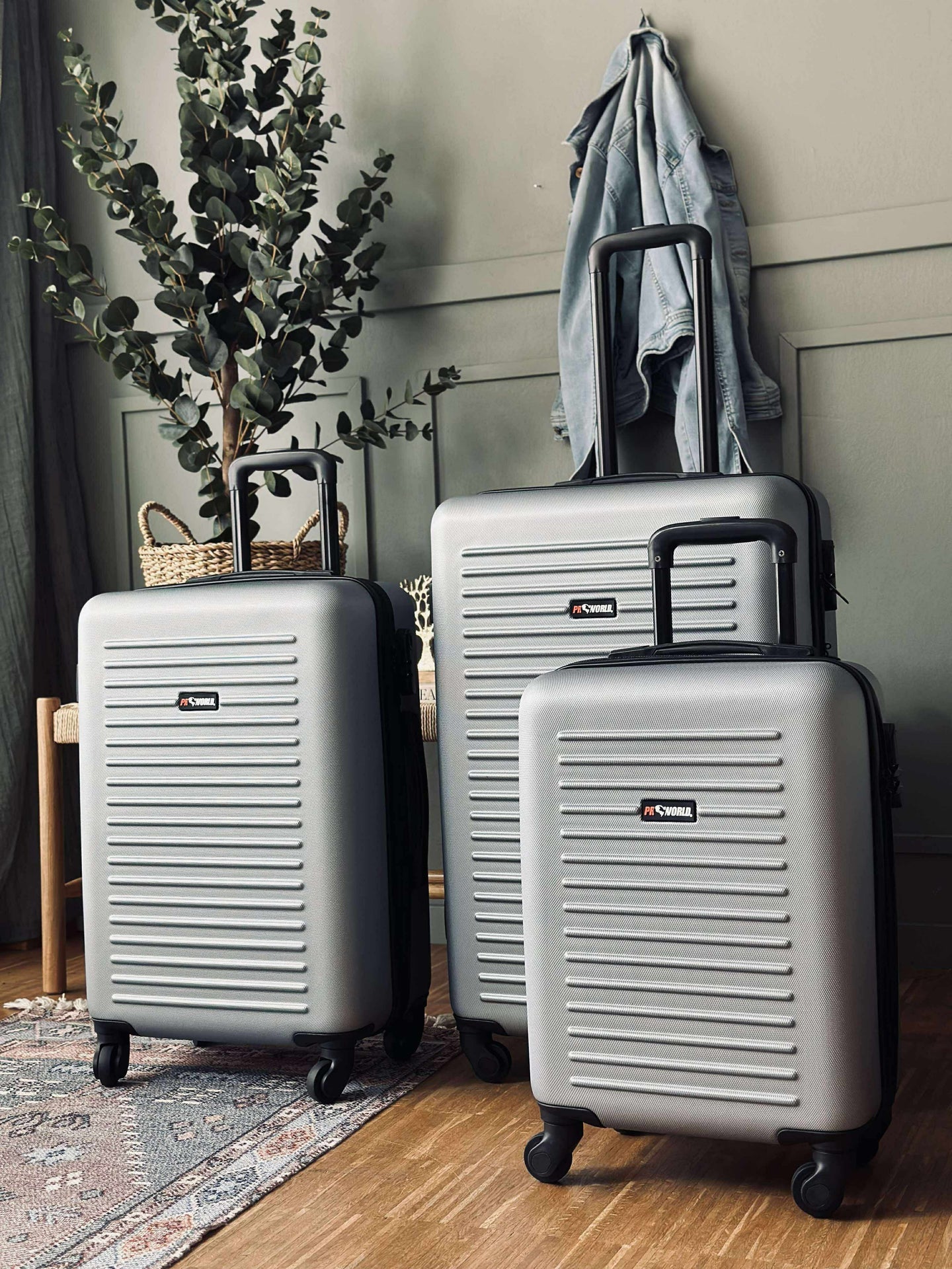 Koffer-Set LUX Silver - 3-teiliges Set