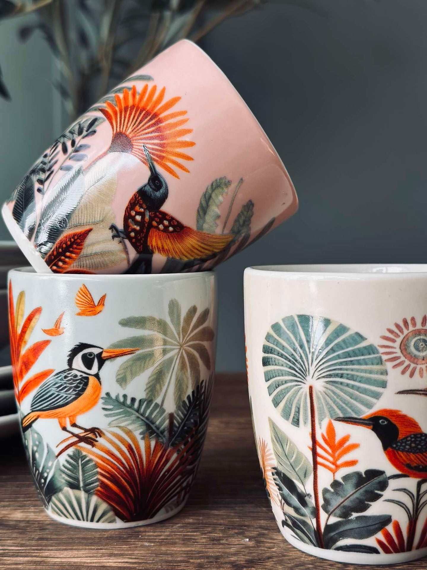 Becher ohne Henkel - Boho-Mix