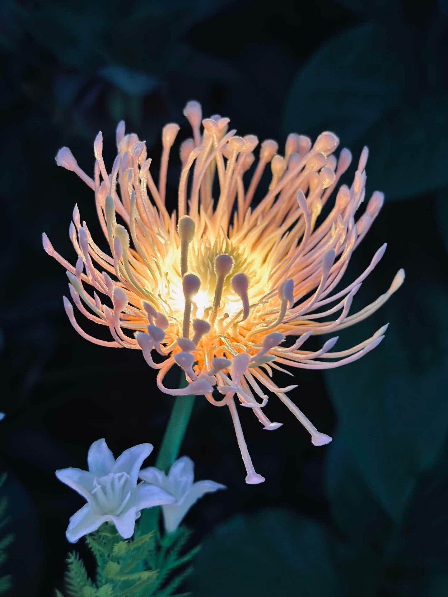 Blume mit Solarzellen - Spider Lili Rosa