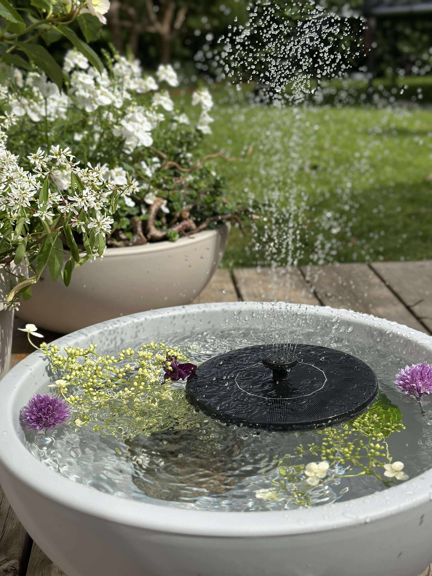 Spiegelbecken aus Recycling-Kunststoff - Stone Grey