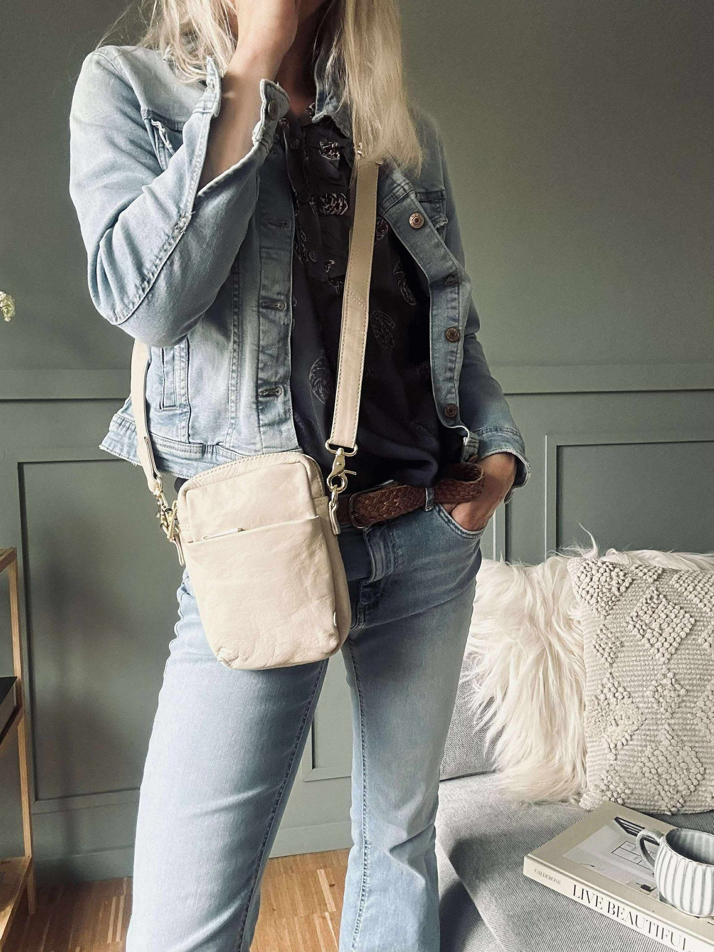 Handytasche Liva - Sand / Gold