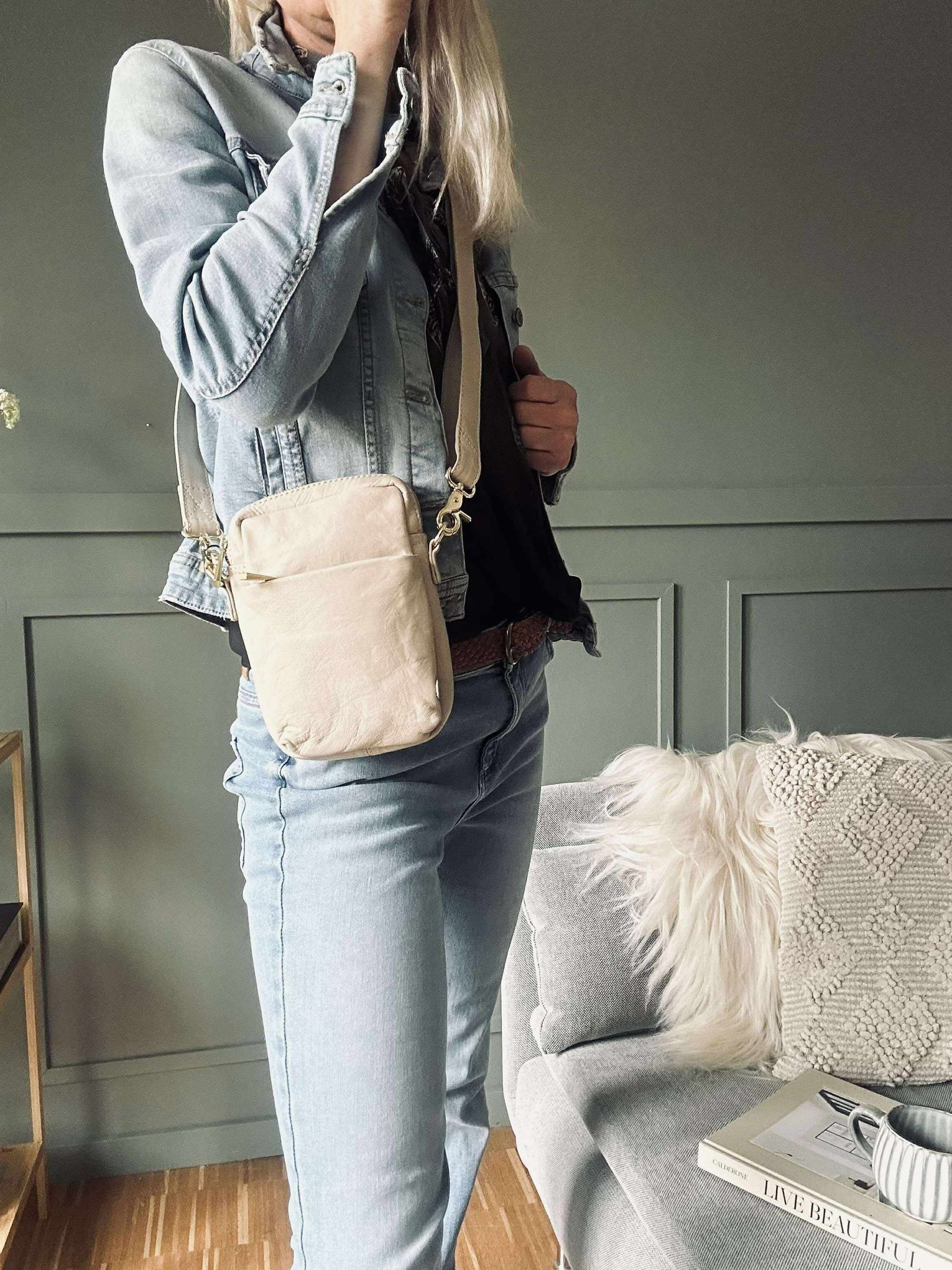 Handytasche Liva - Sand / Gold
