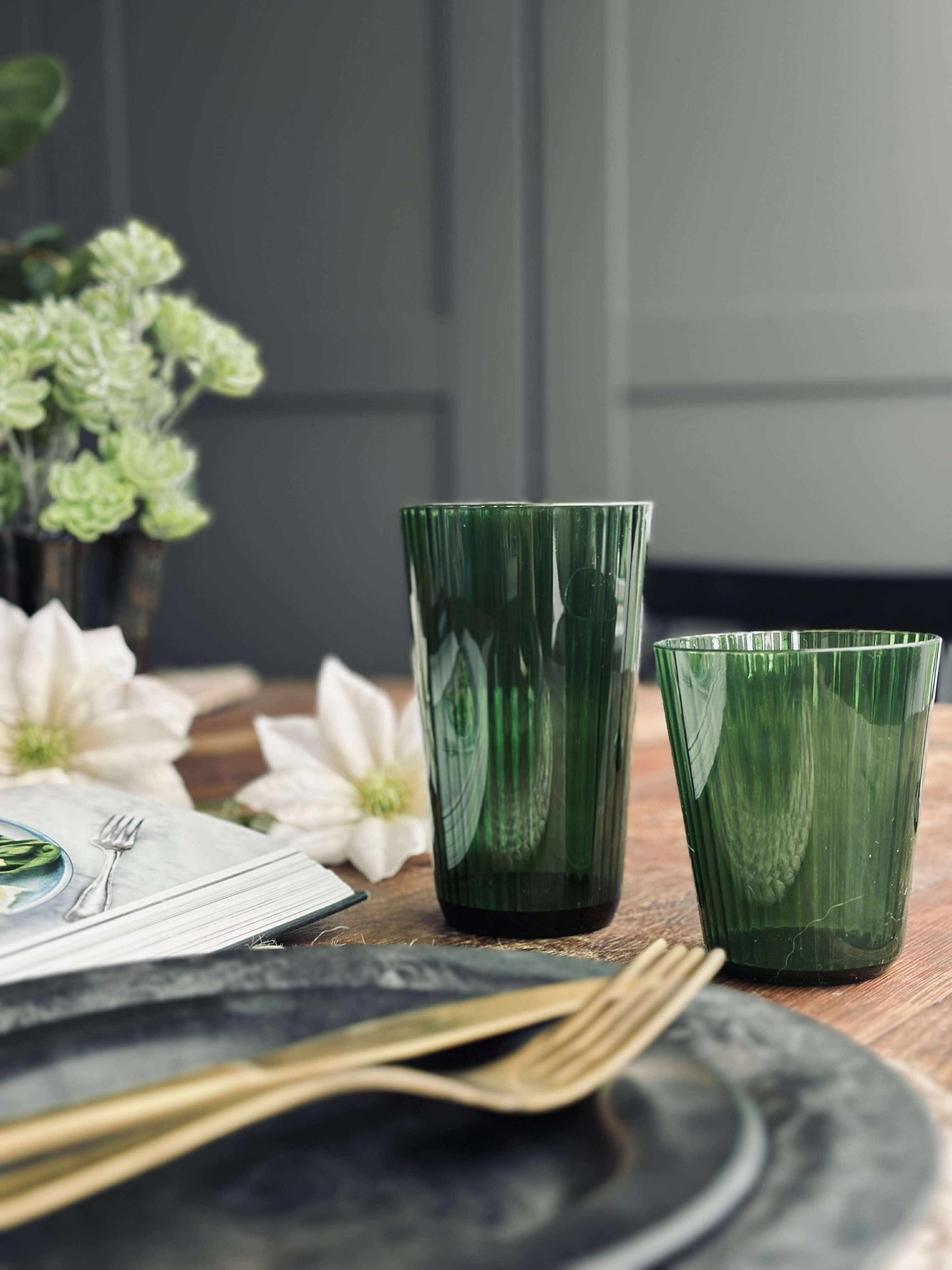 Glas Claire 500 ml. Grün - 2 Stk.