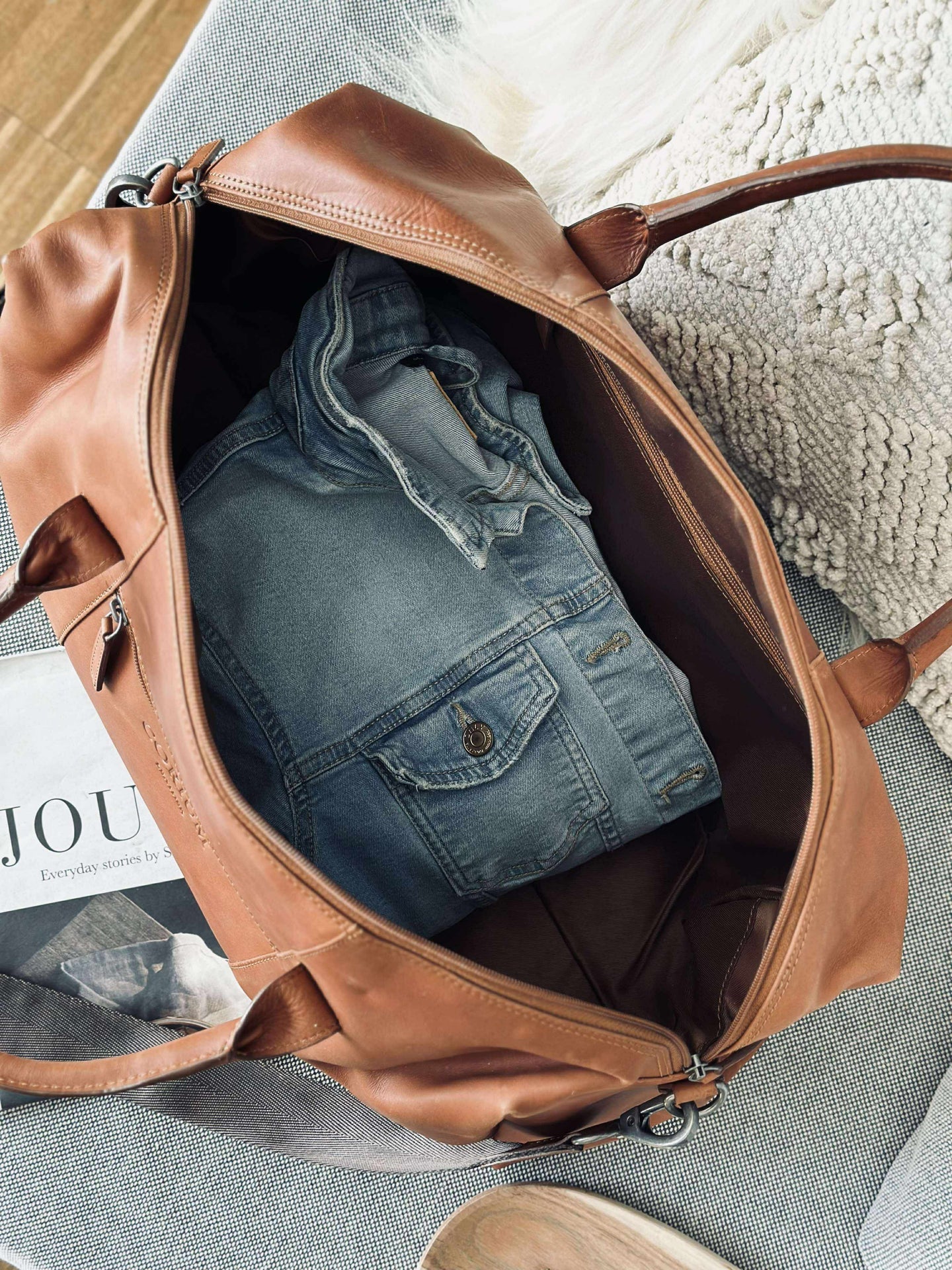 Weekender-Tasche LONDON Cognac