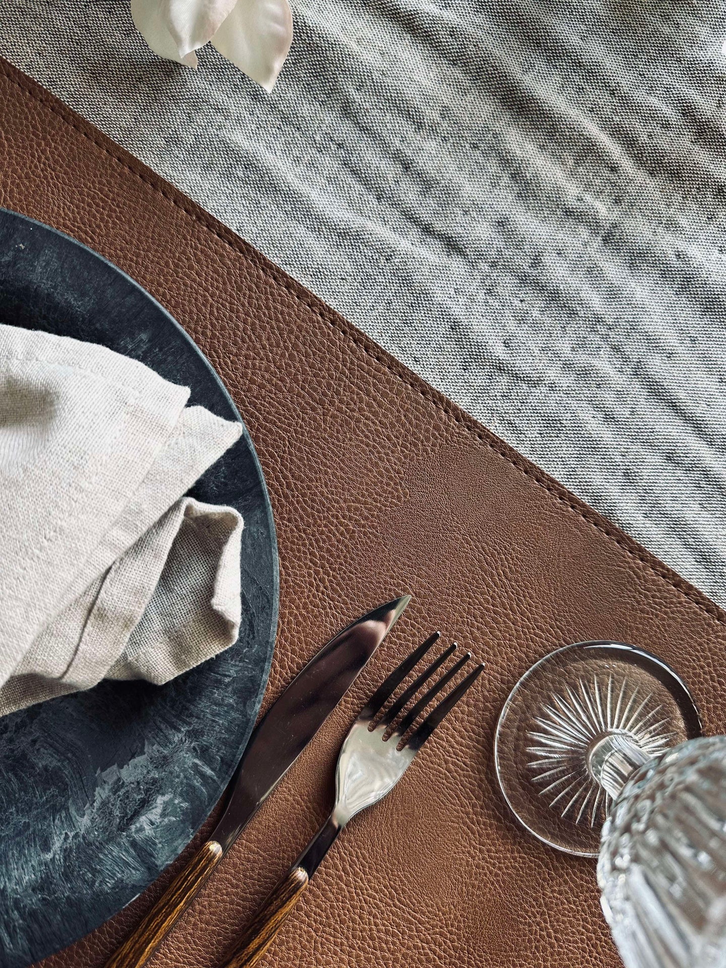 Wendbares Platzset - Tabak / Sand 30x45cm