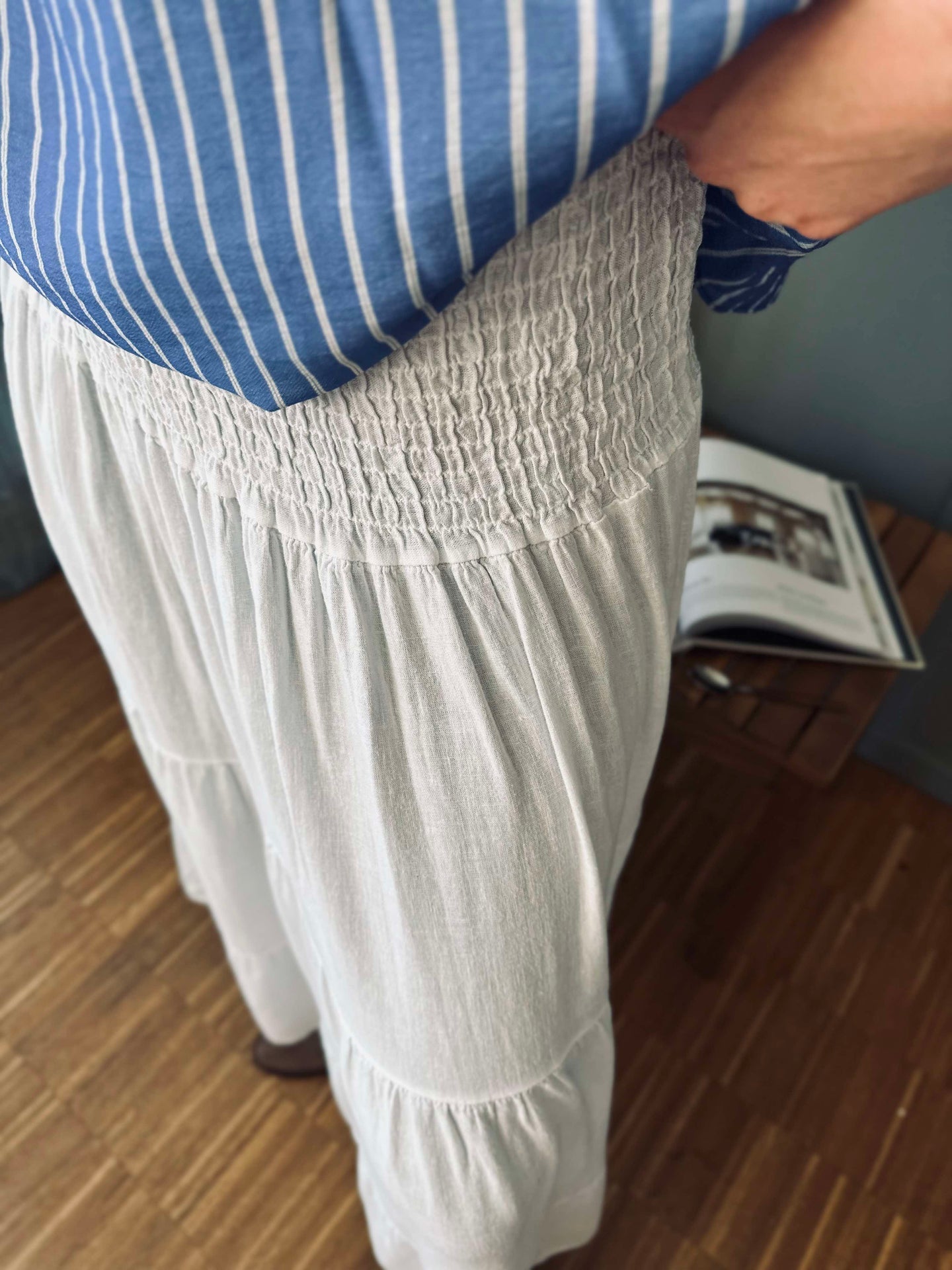 Rock Leinenmix - Solid white